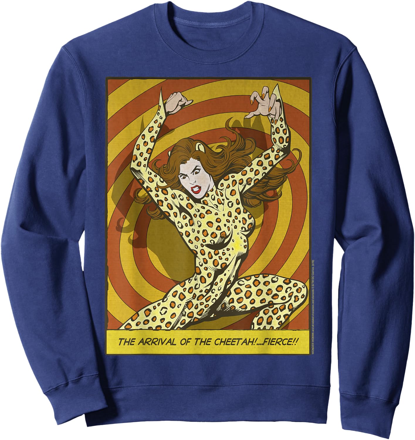 DC Comics Wonder Woman Cheetah Comic Panel Sweatshirt - Sweatshirt | Navy