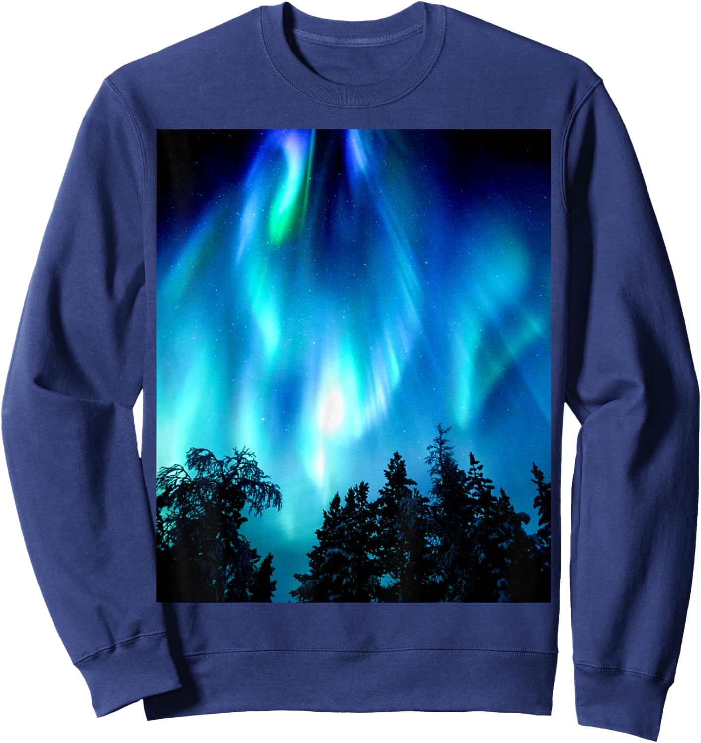 Northern Lights Aurora Borealis Sweatshirt - Sweatshirt | Navy