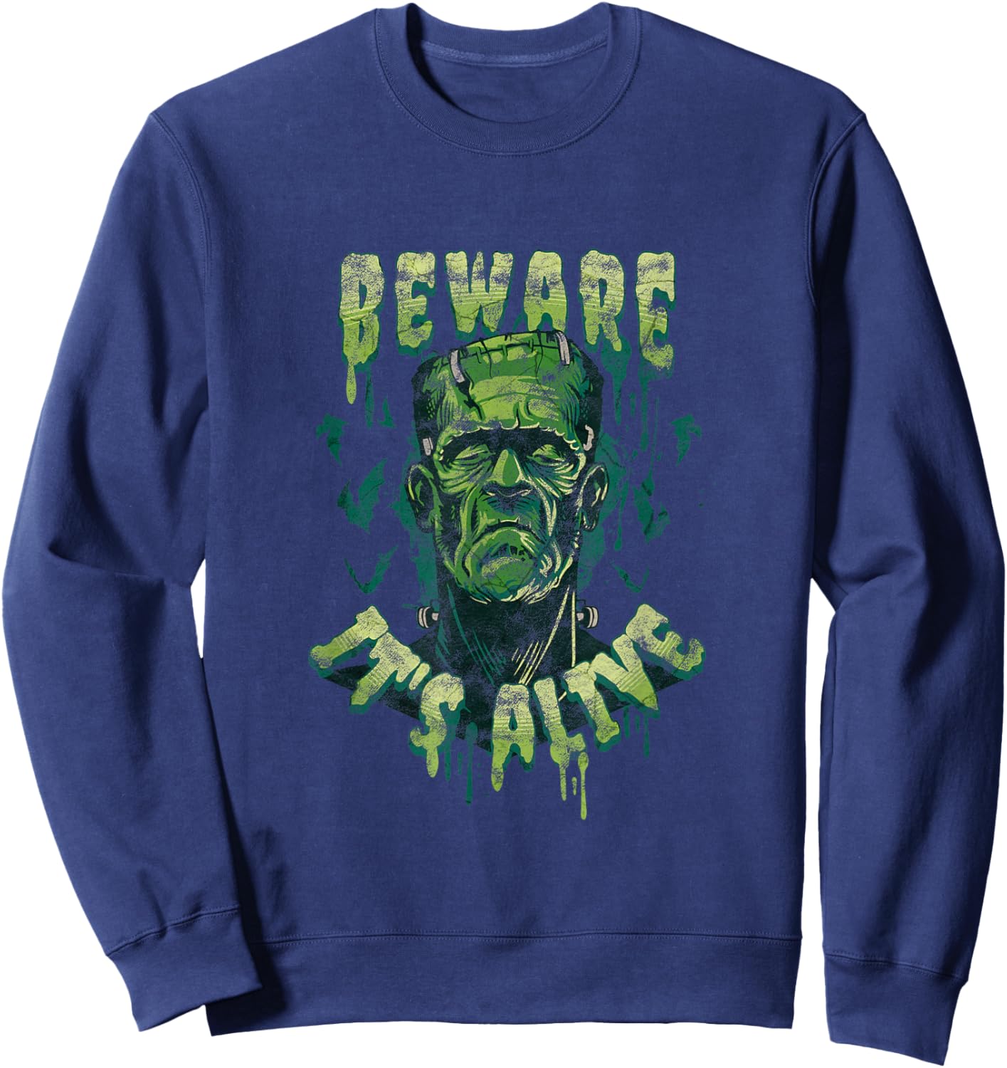 Beware It's Alive Frankenstein's Monster Halloween Sweatshirt - Sweatshirt | Navy