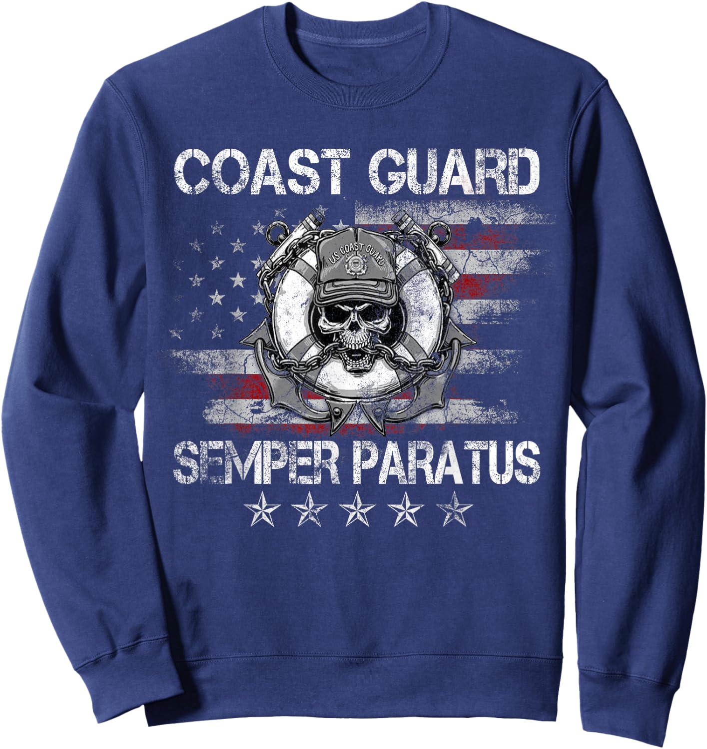 U.S. Coast Guard Semper Paratus T Shirt USCG Vetean Gift Sweatshirt - Sweatshirt | Navy