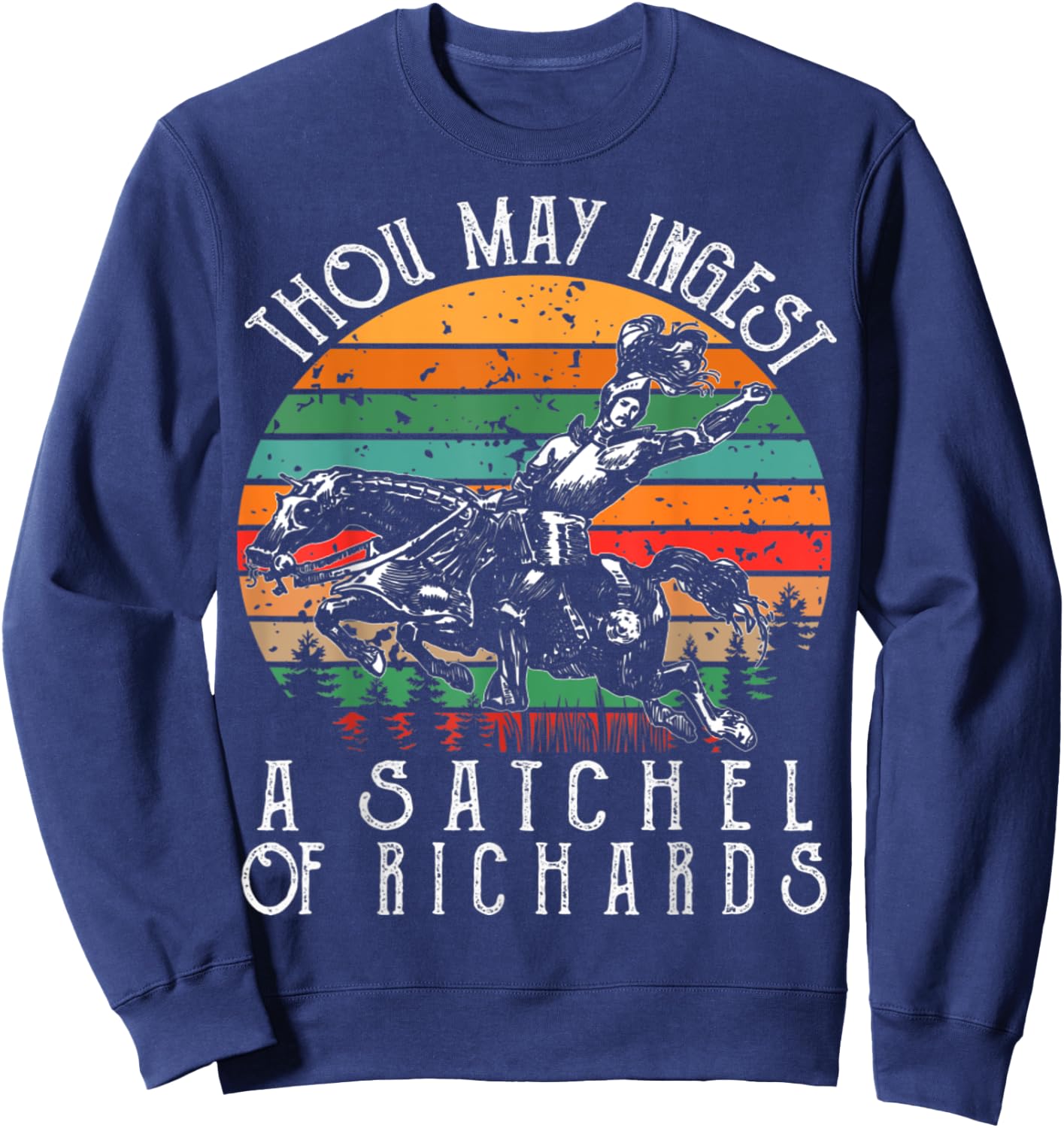 Vintage thou may ingest a satchel of Richards Sweatshirt - Sweatshirt | Navy