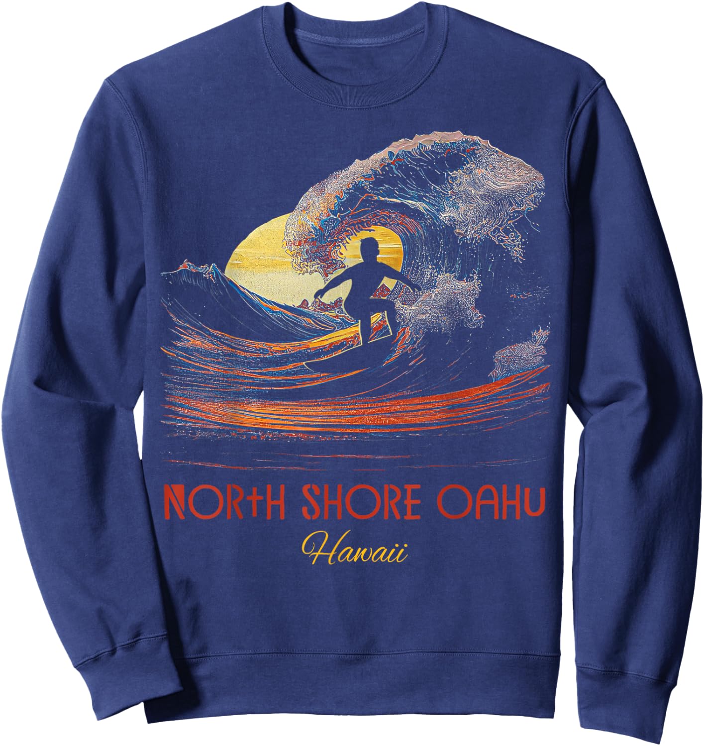 North Shore Oahu Hawaii Sweatshirt - Sweatshirt | Navy