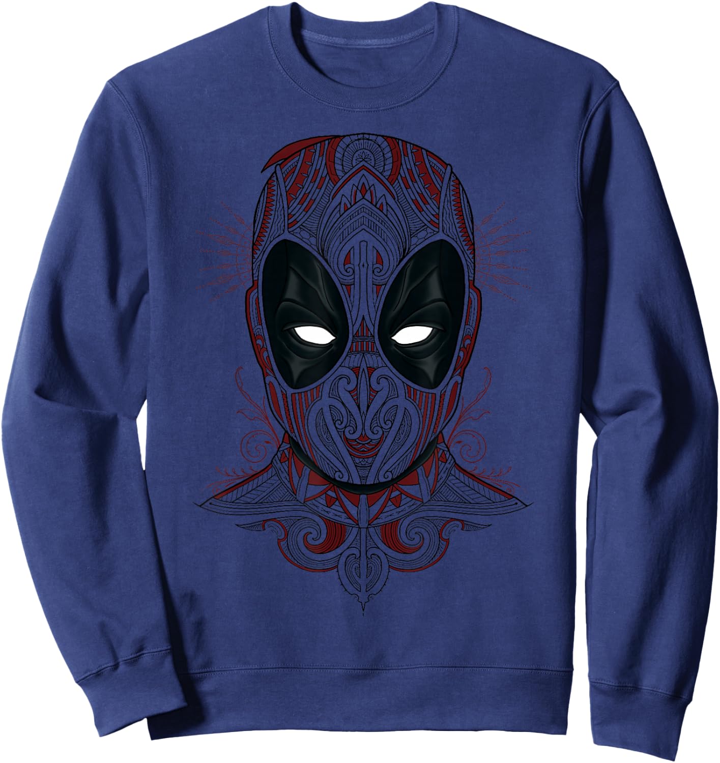 Marvel Deadpool Line Art Mask Sweatshirt - Sweatshirt | Navy