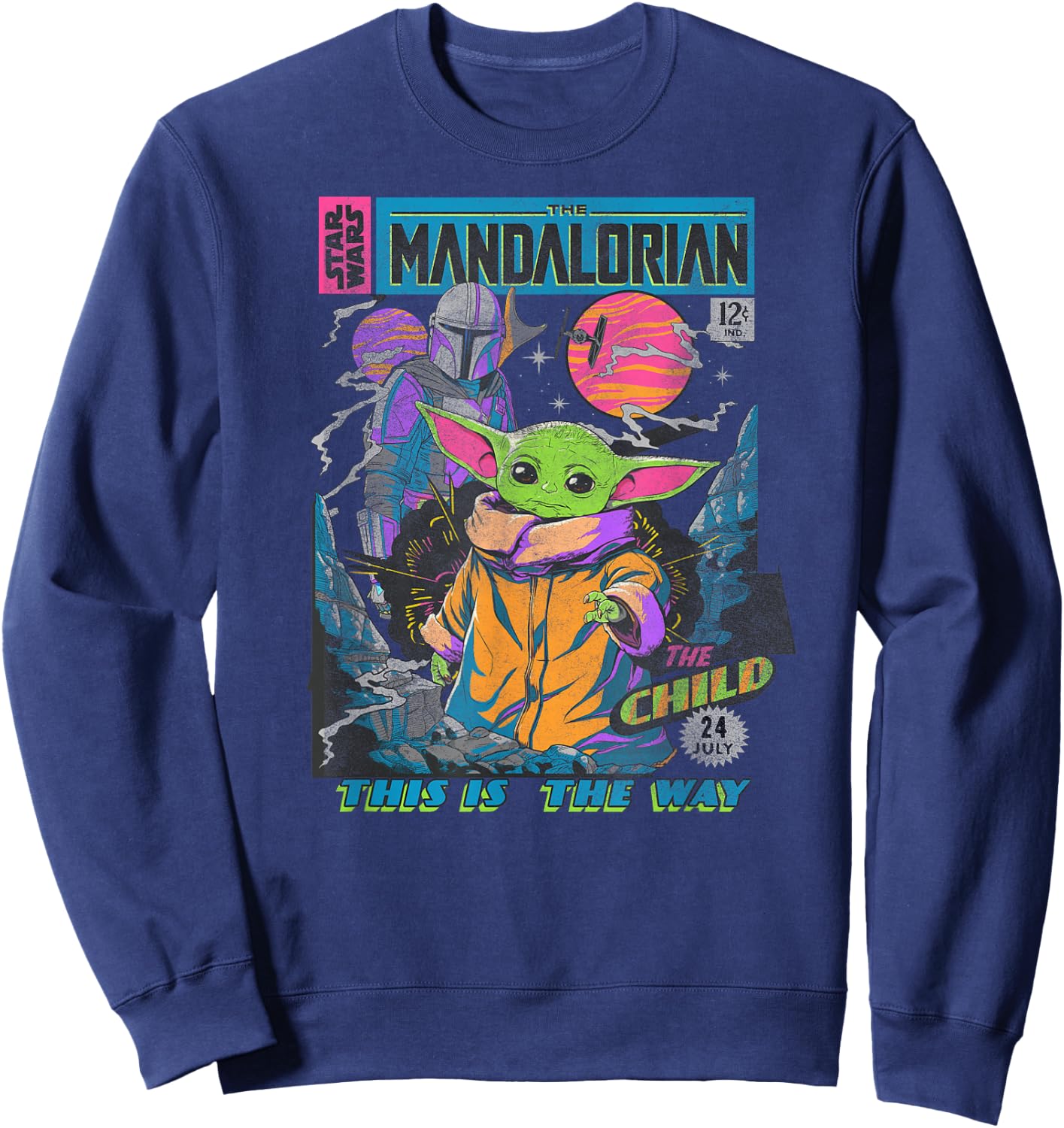 Star Wars: The Mandalorian The Child Comic Book Sweatshirt - Sweatshirt | Navy