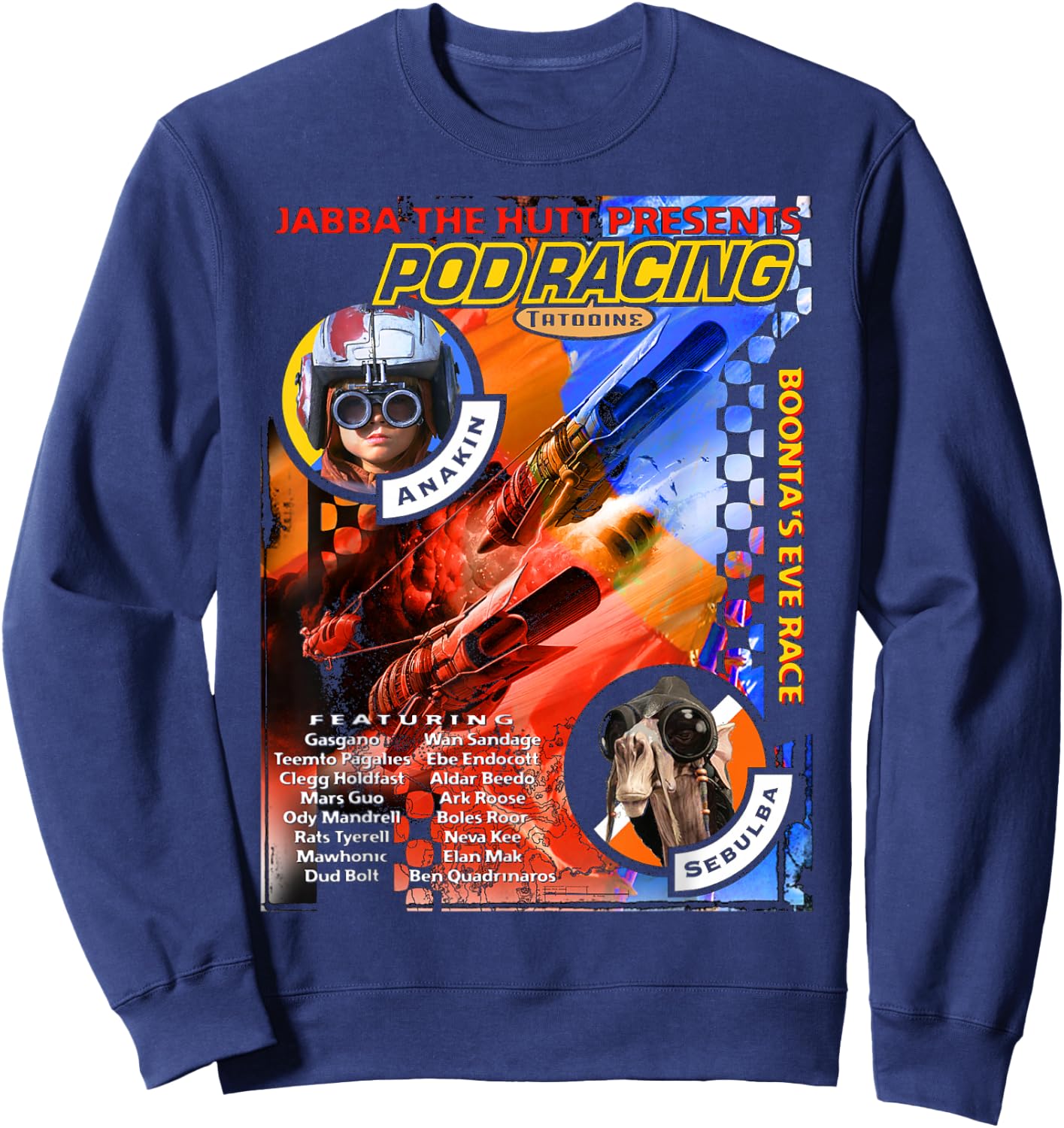 Star Wars Jabba Presents Podracing Poster Sweatshirt - Sweatshirt | Navy