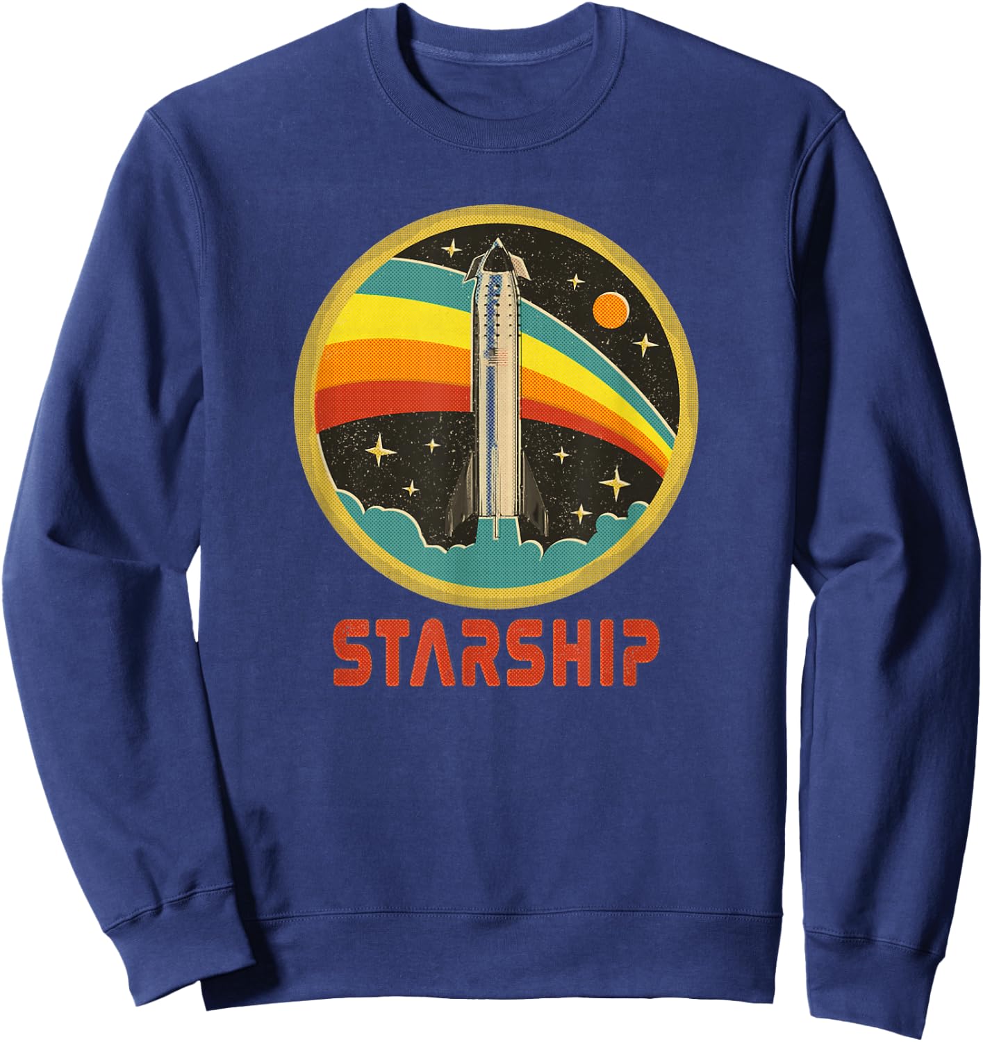 Starship Cool Vintage Space Christmas Gift Sweatshirt - Sweatshirt | Navy
