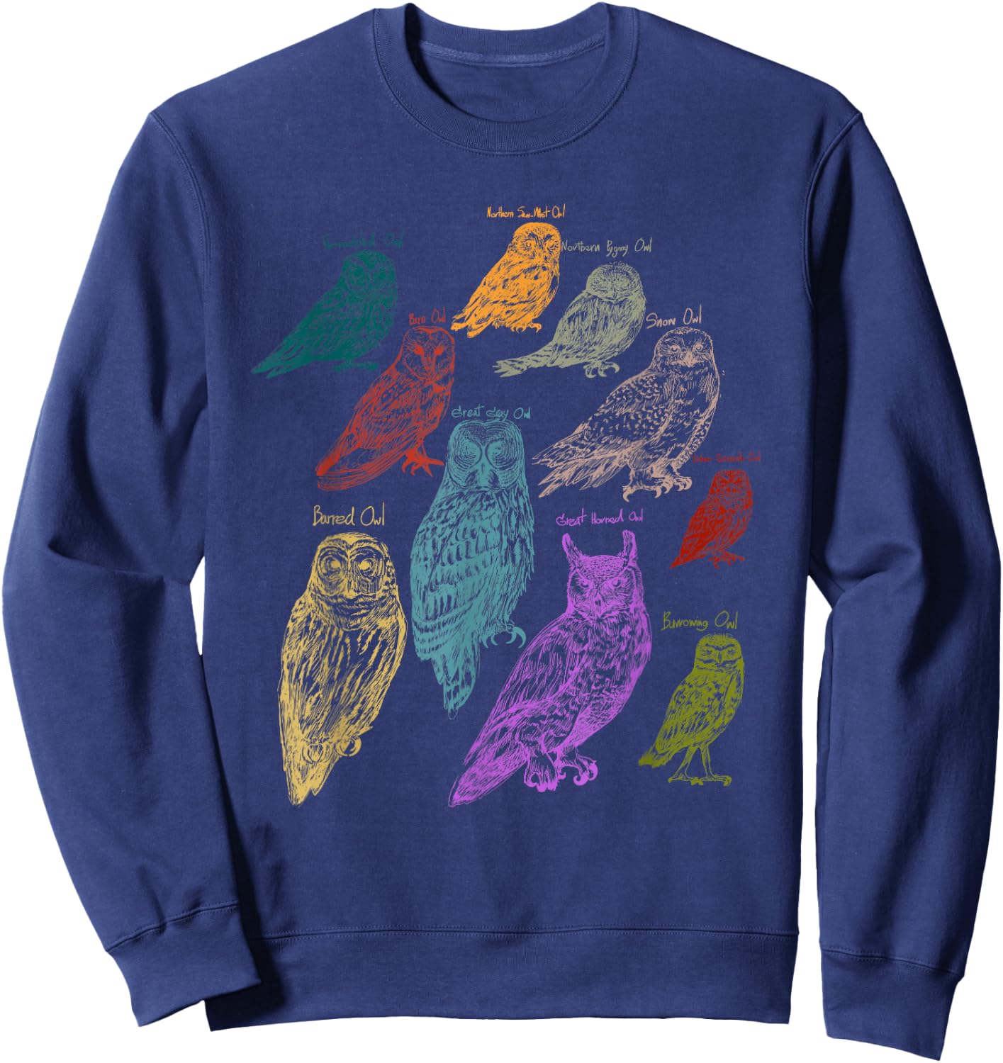 Forest Owl Breed Ornithologist Gift Owl Sweatshirt - Sweatshirt | Navy