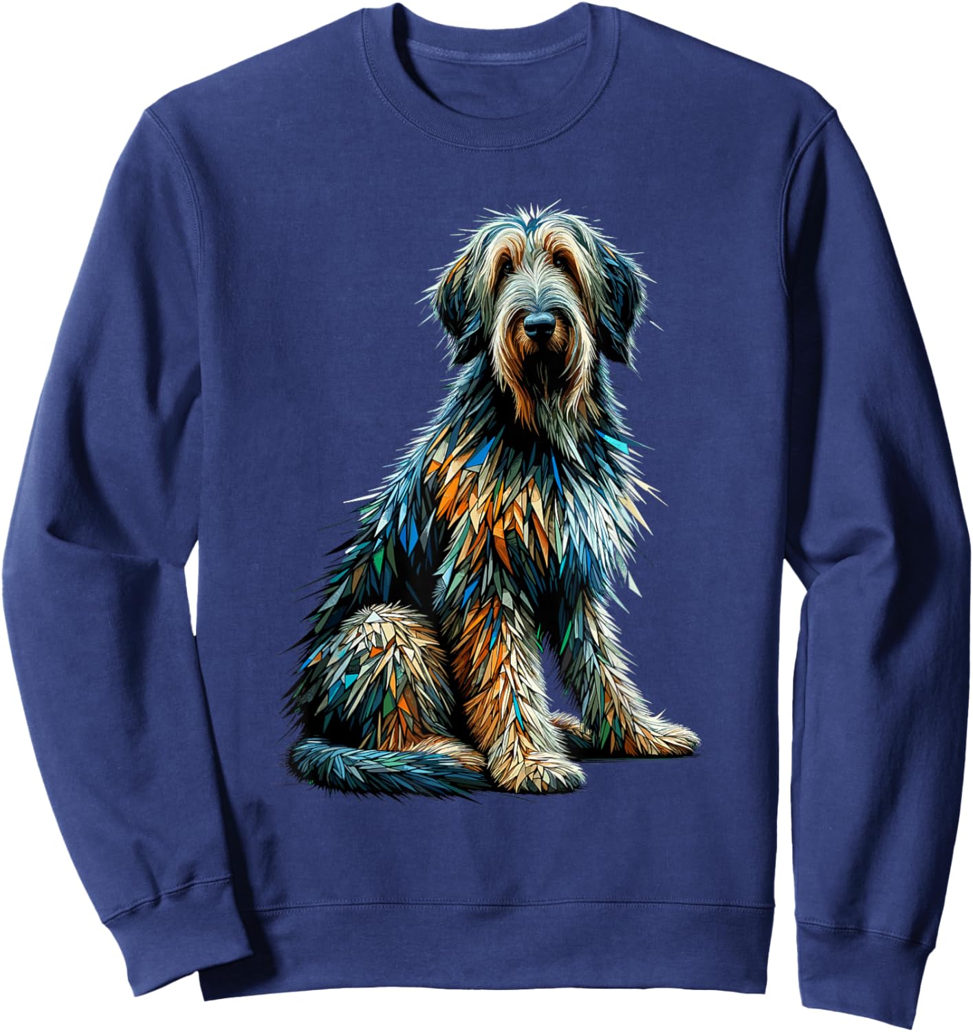 Polygon Art Otterhound Otter Dog Sweatshirt - Sweatshirt | Navy