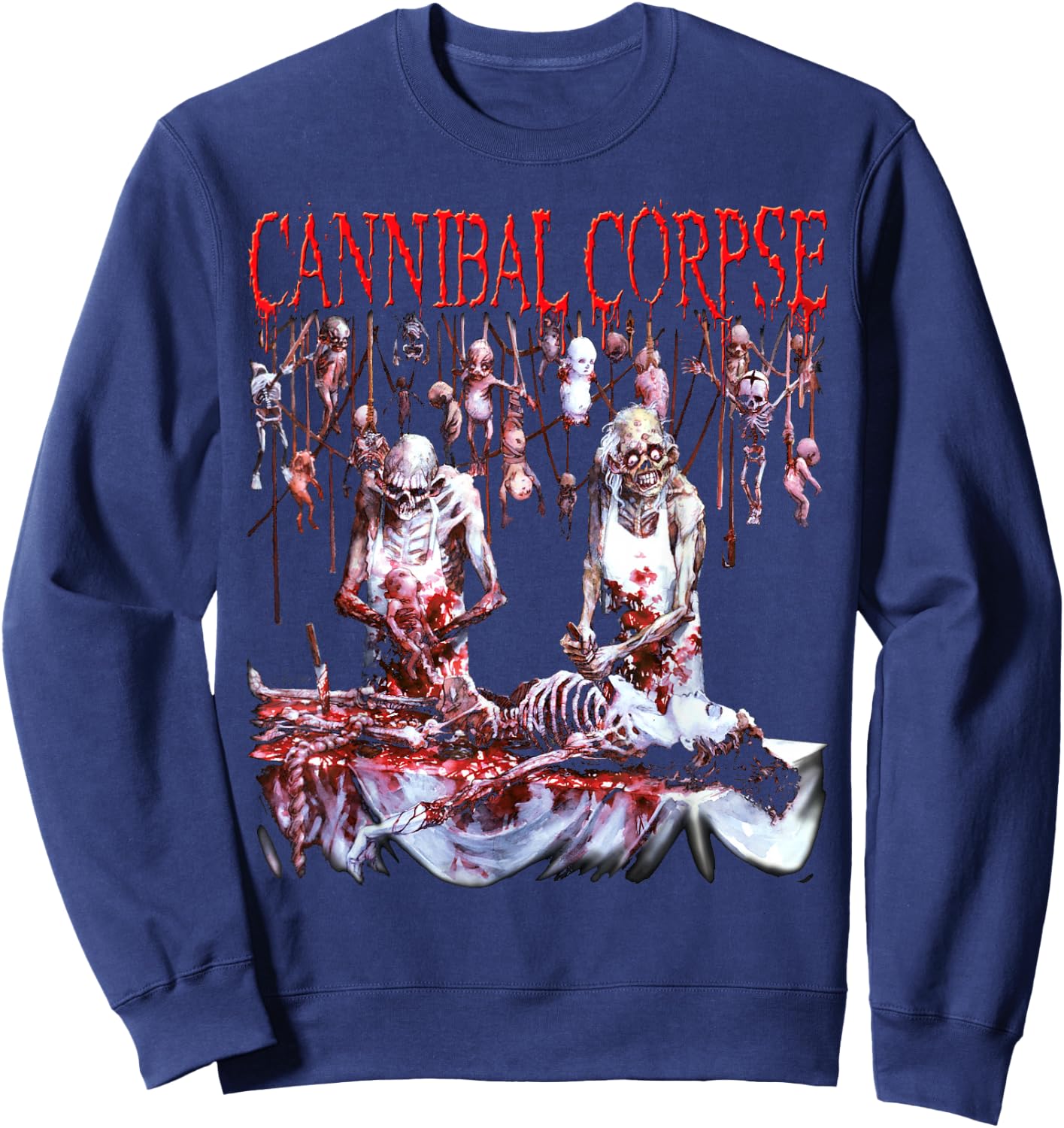 Cannibal Corpse - Official Merchandise - Butchered at Birth Sweatshirt - Sweatshirt | Navy