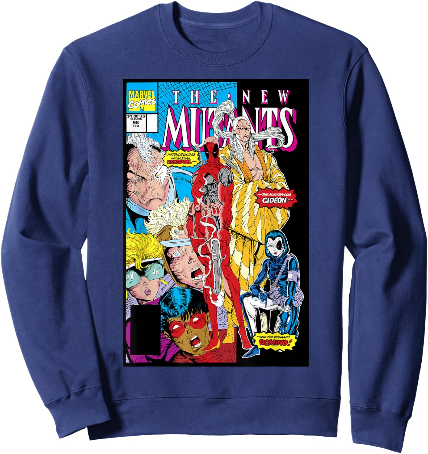 Marvel Deadpool 30th Debut Comic Cover Small Sweatshirt - Sweatshirt | Navy