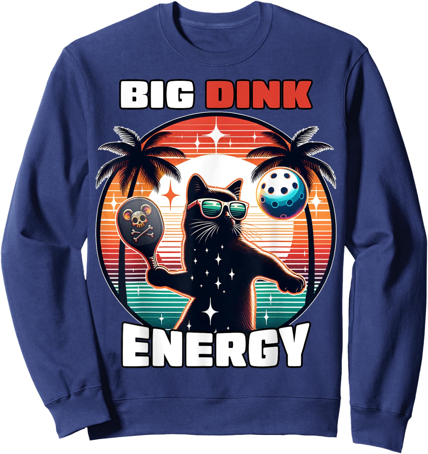 Big Dink Energy Funny Pickleball Shirt Women Kids Sweatshirt - Sweatshirt | Navy