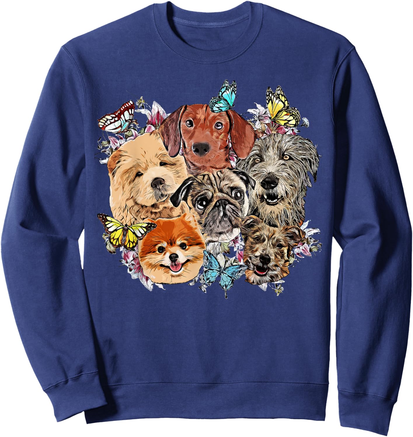 Dog Selfie Animal Pet Dog Lover Sweatshirt - Sweatshirt | Navy
