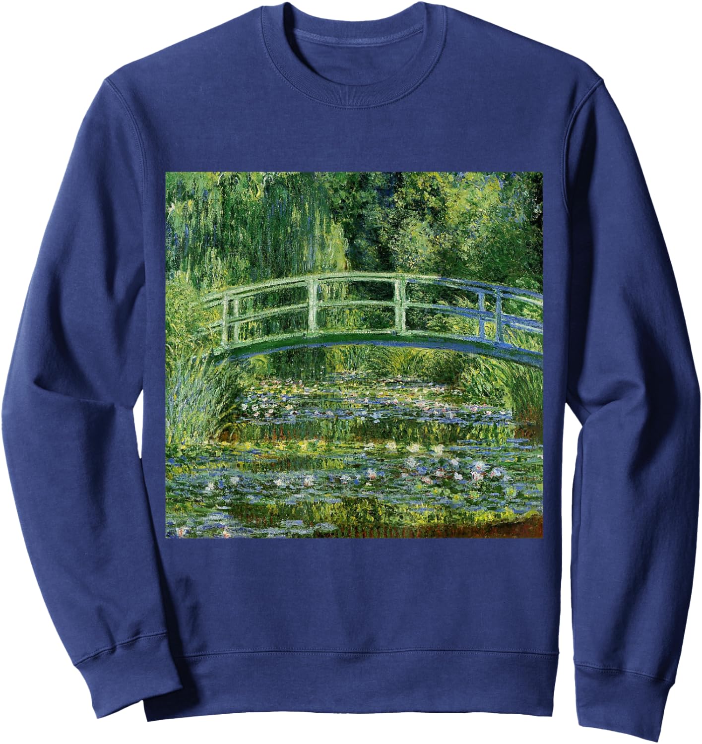 Monets Water Lilies and Japanese Bridge Sweatshirt - Sweatshirt | Navy