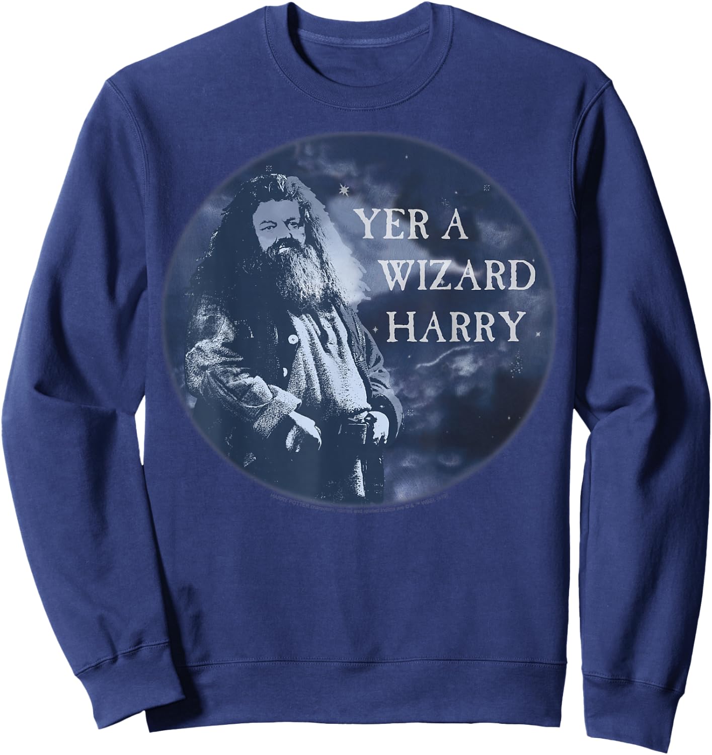 Harry Potter Hagrid Yer A Wizard Harry Circle Sweatshirt - Sweatshirt | Navy