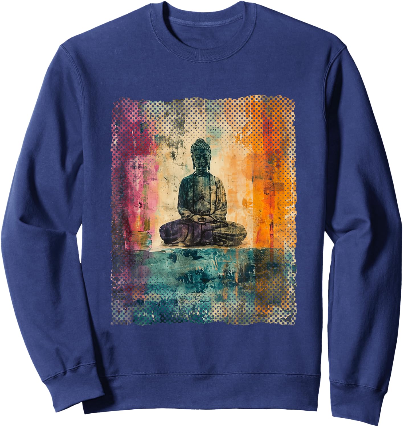 Zen Buddha Meditation Streetwear Sweatshirt - Sweatshirt | Navy
