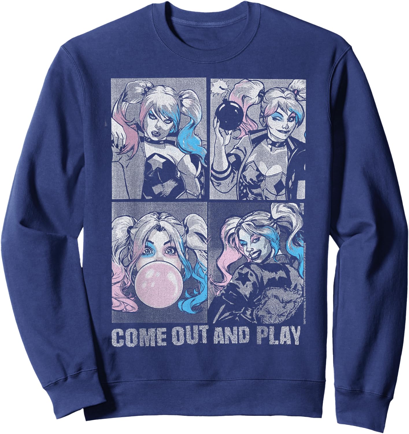 DC Comics Batman Harley Quinn Come Play C1 Sweatshirt - Sweatshirt | Navy