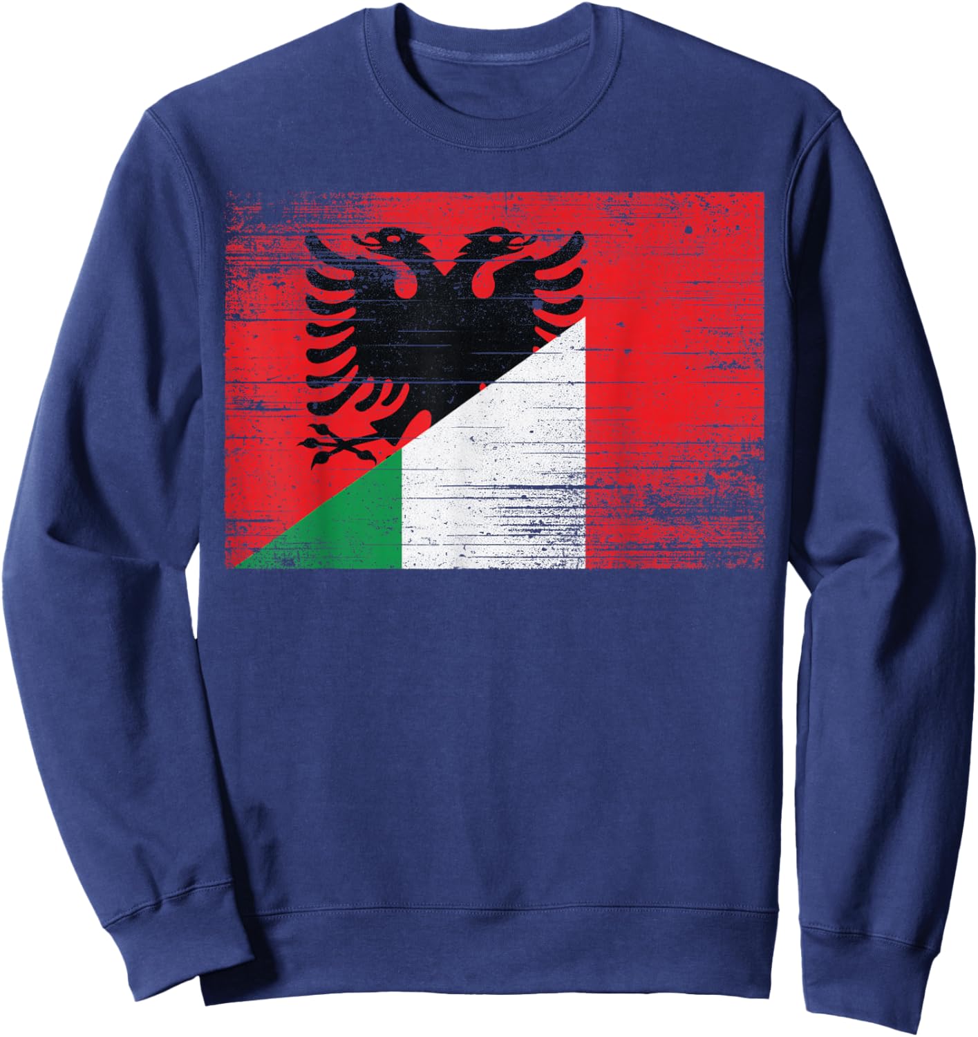 Albania Italy Flag For Albanian-Italian Heritage Sweatshirt - Sweatshirt | Navy
