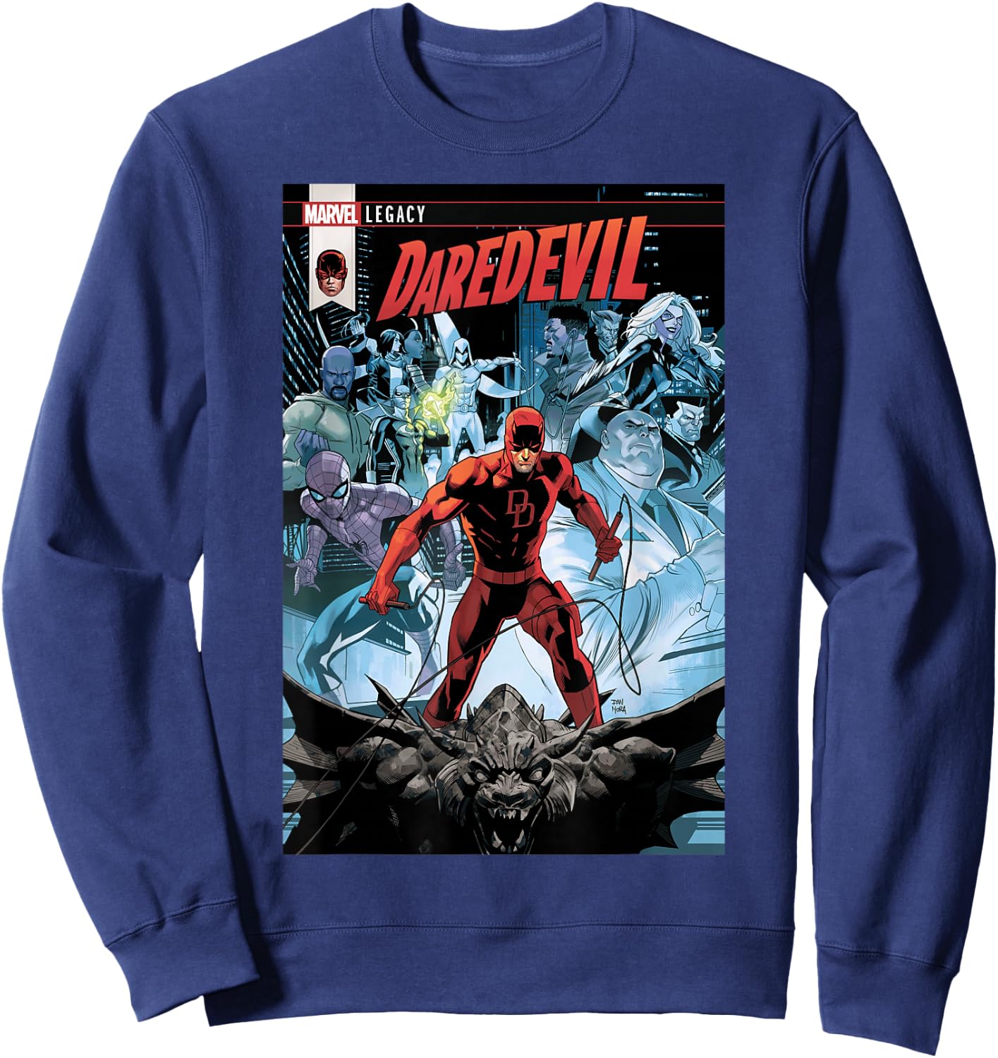 Marvel Daredevil Legacy Comic Cover Small Sweatshirt - Sweatshirt | Navy