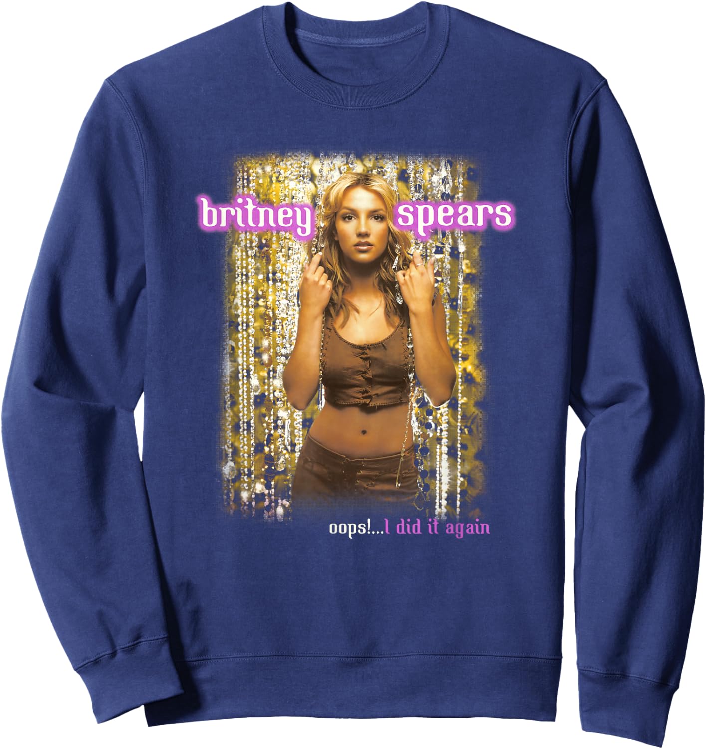 Britney Spears - Oops!... I Did It Again Anniversary Tour Short Sleeve Sweatshirt - Sweatshirt | Navy