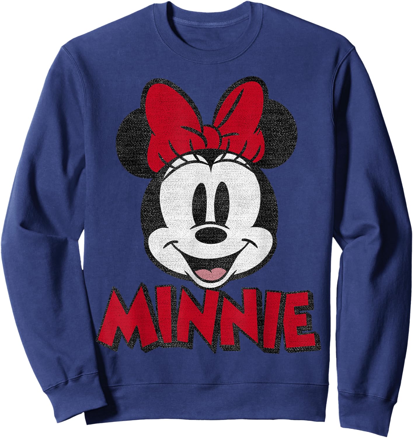 Disney Mickey And Friends Minnie Mouse Classic Portrait Short Sleeve Sweatshirt - Sweatshirt | Navy
