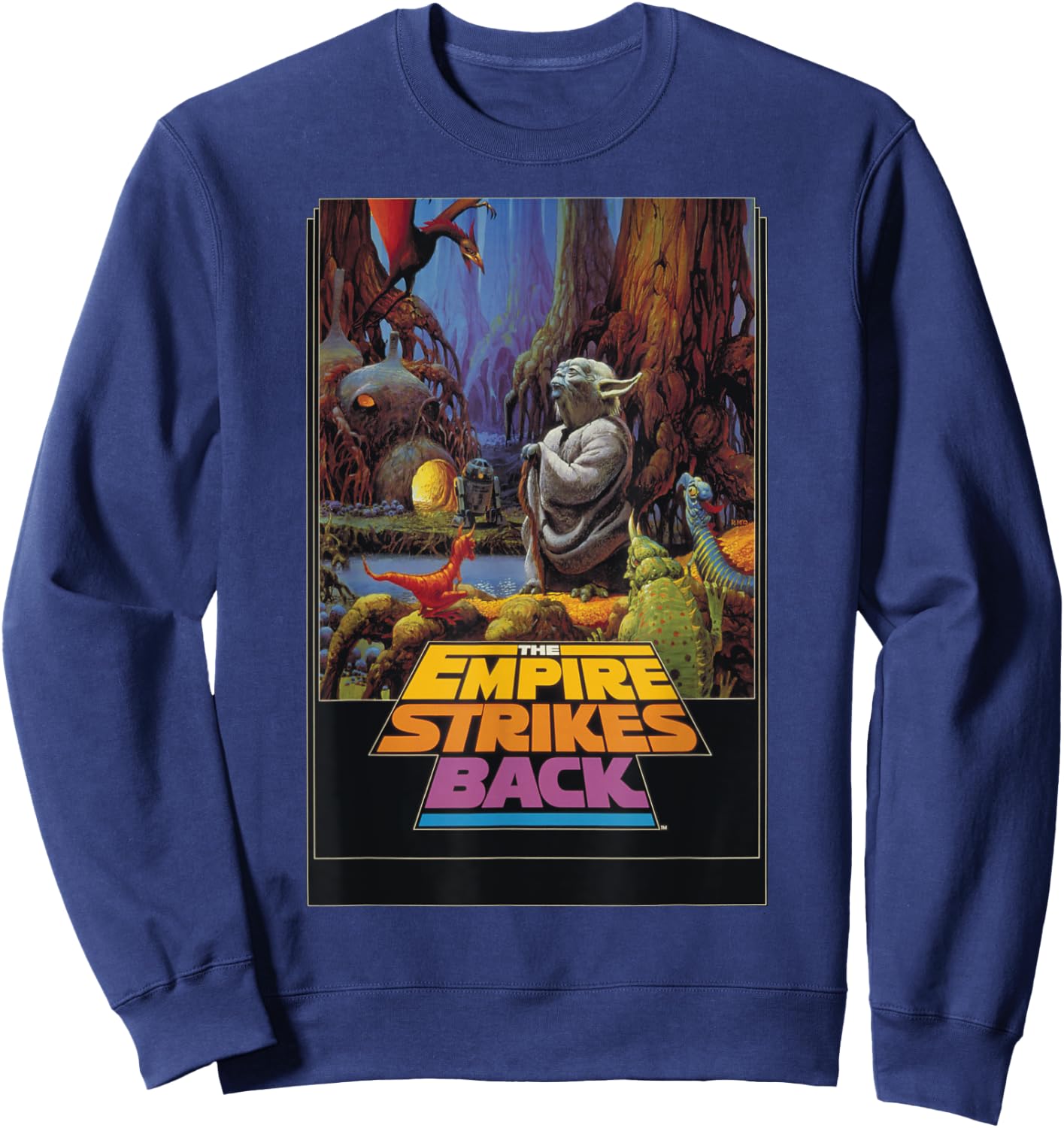 Star Wars The Empire Strikes Back Yoda Sweatshirt - Sweatshirt | Navy