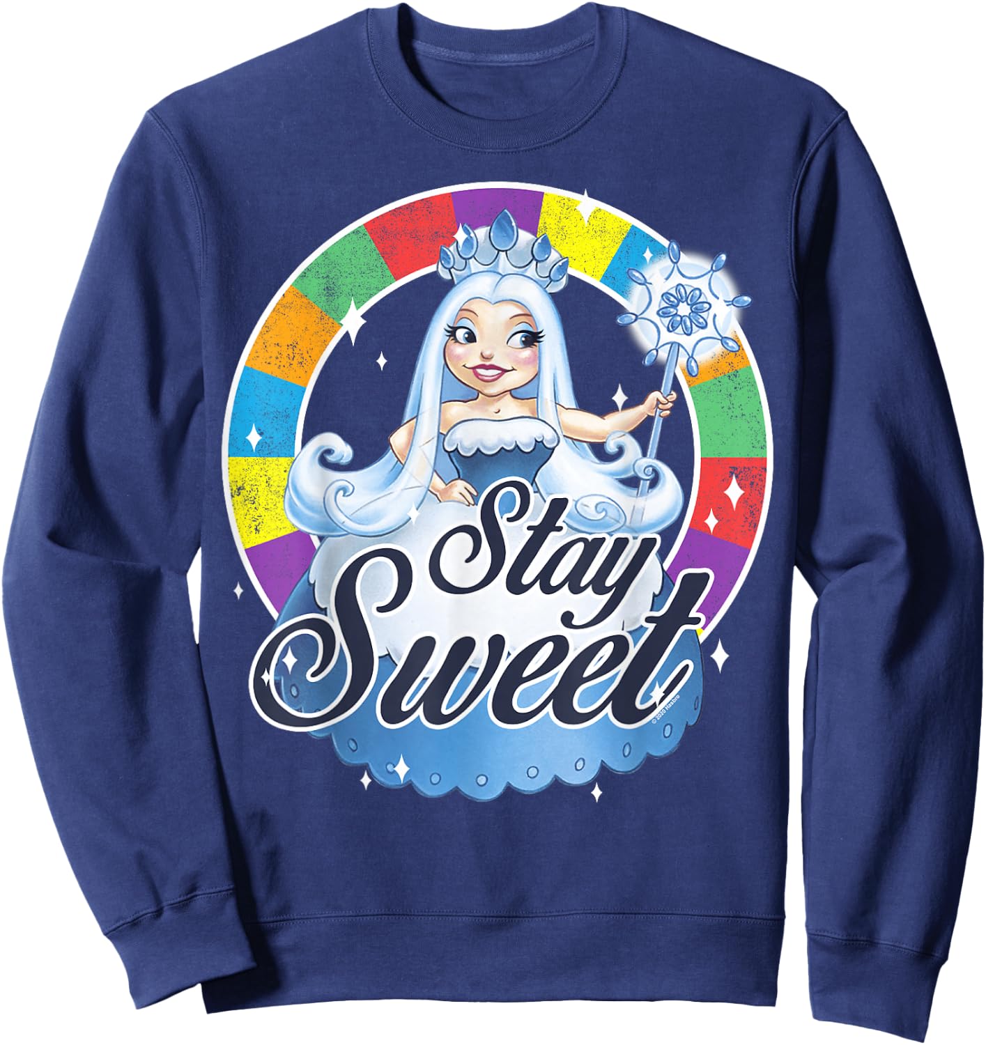 Candy Land Stay Sweet Princess Frostine Game Wheel Logo Sweatshirt - Sweatshirt | Navy