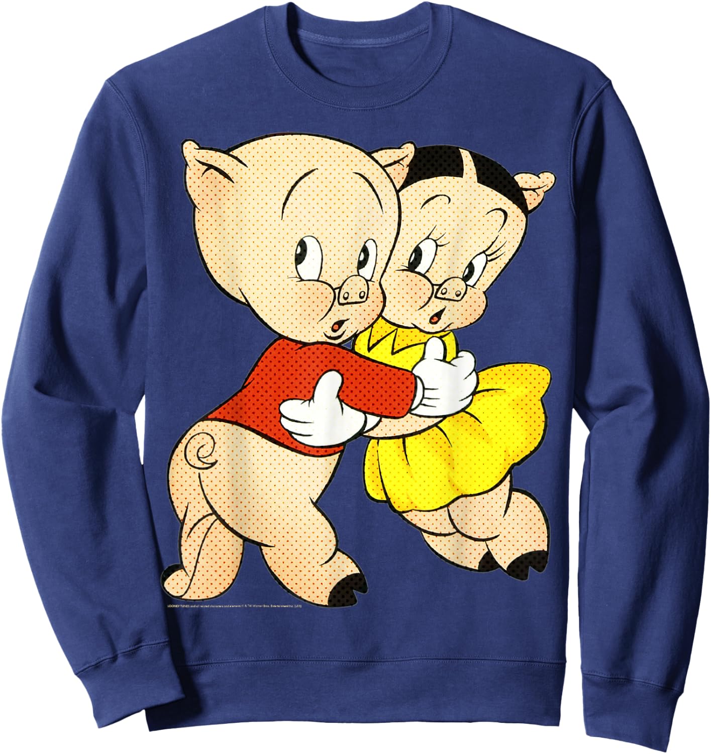 Looney Tunes Porky & Petunia Pig Portrait Sweatshirt - Sweatshirt | Navy