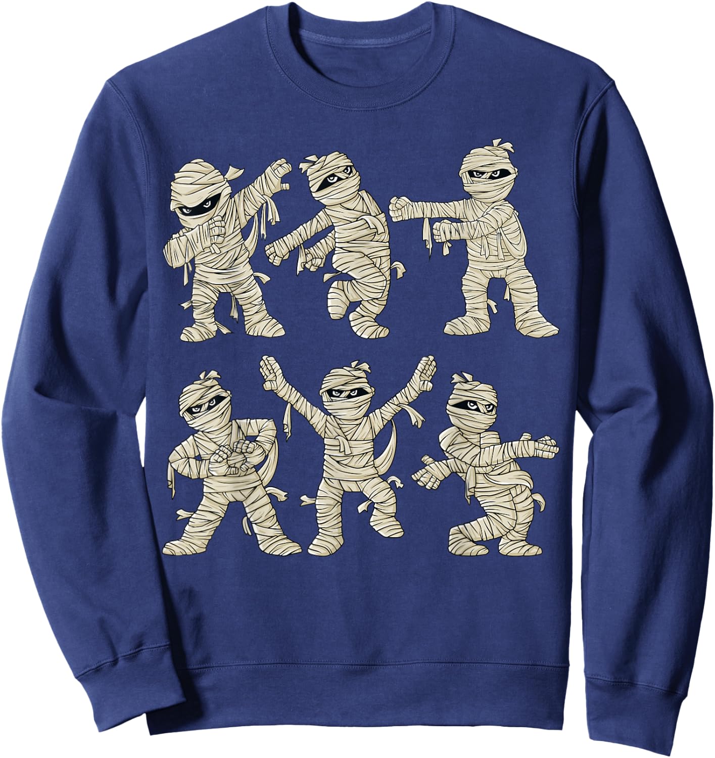Halloween Dancing Mummy Dance Challenge Boys Girls Kids Sweatshirt - Sweatshirt | Navy