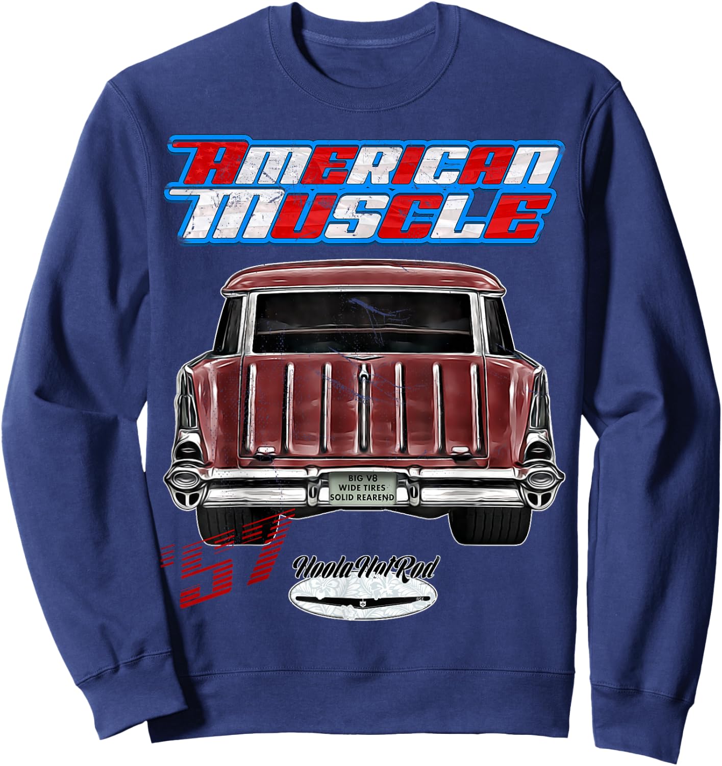Rockabilly,1957,Nomad,Beil Air,Belair,rusty car,distressed Sweatshirt - Sweatshirt | Navy