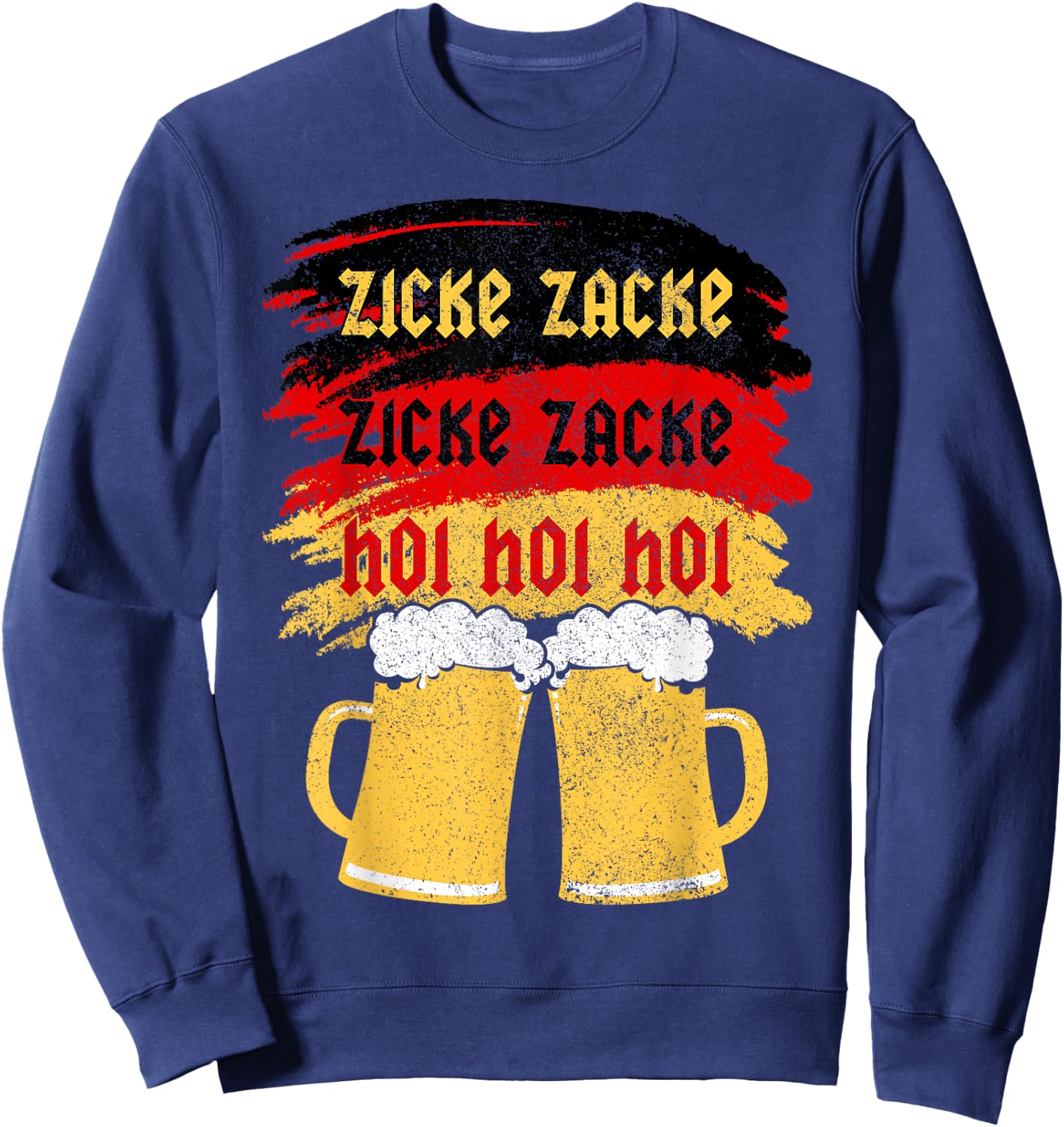 Zicke Zacke Hoi Germany Beer Party Mallorca Drinking Sweatshirt - Sweatshirt | Navy