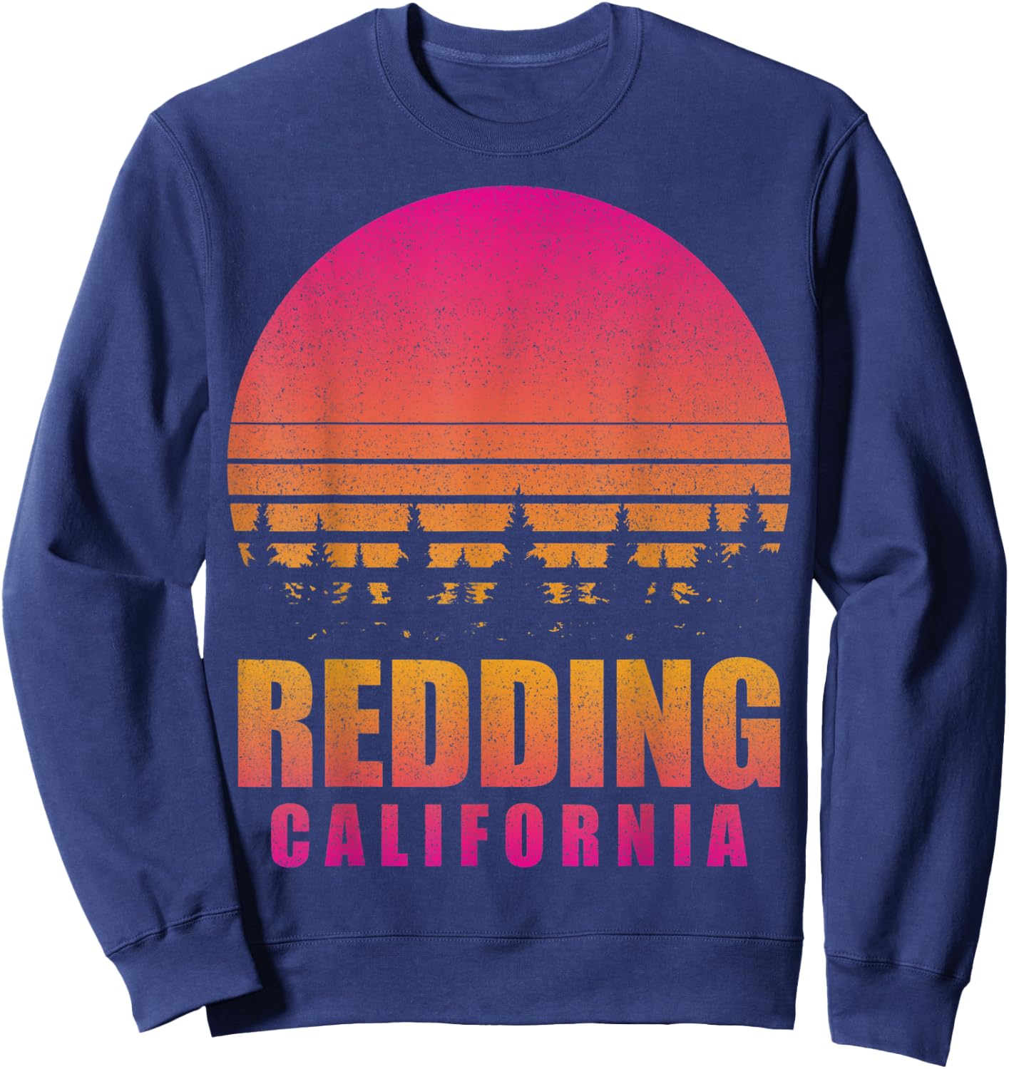 Vintage Redding California CA Retro 80s 90s Graphic Souvenir Sweatshirt - Sweatshirt | Navy