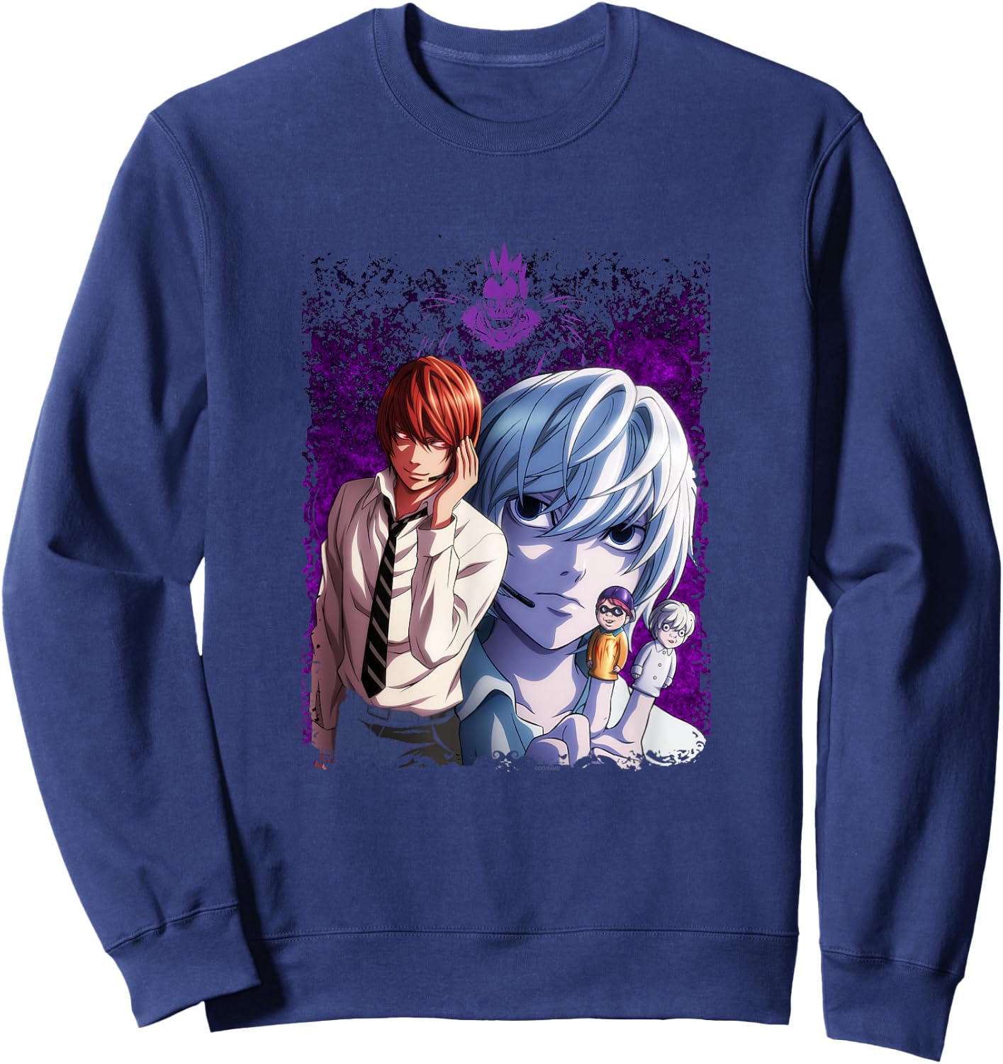 Death Note Near's Finger Puppets Anime Sweatshirt - Sweatshirt | Navy