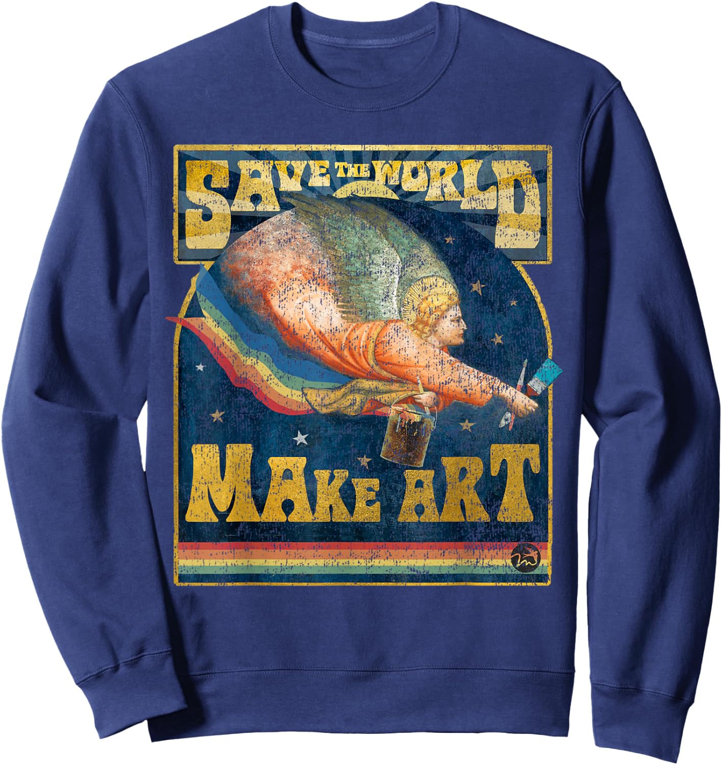 Save The World Make Art - Painters, Graphic Artists, Potters Sweatshirt - Sweatshirt | Navy