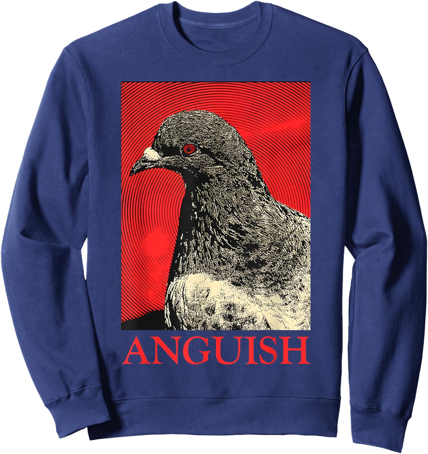 Anguish Pigeon vintage , Small, Black Sweatshirt - Sweatshirt | Navy