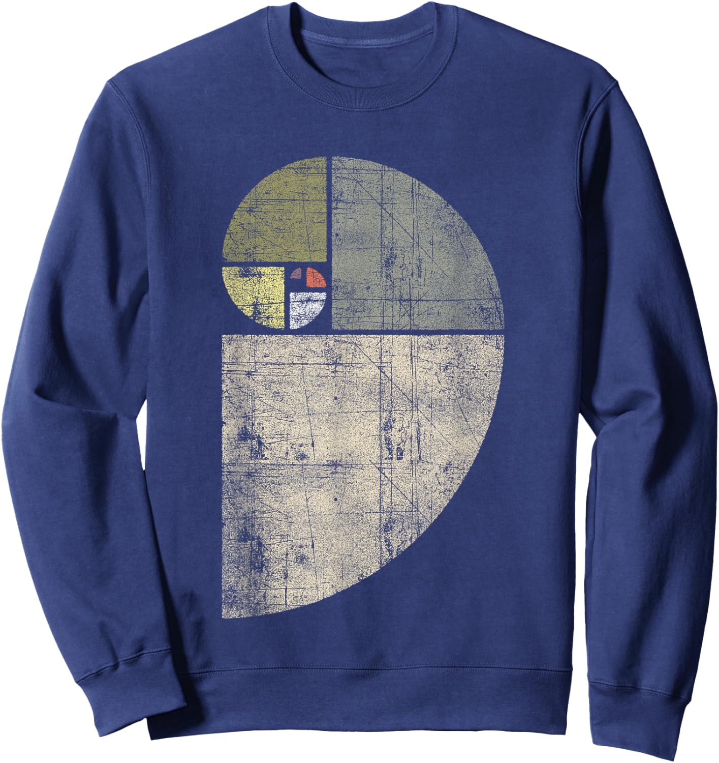Fibonacci Spiral Sequence/Golden Ratio/Cool Math Sweatshirt - Sweatshirt | Navy