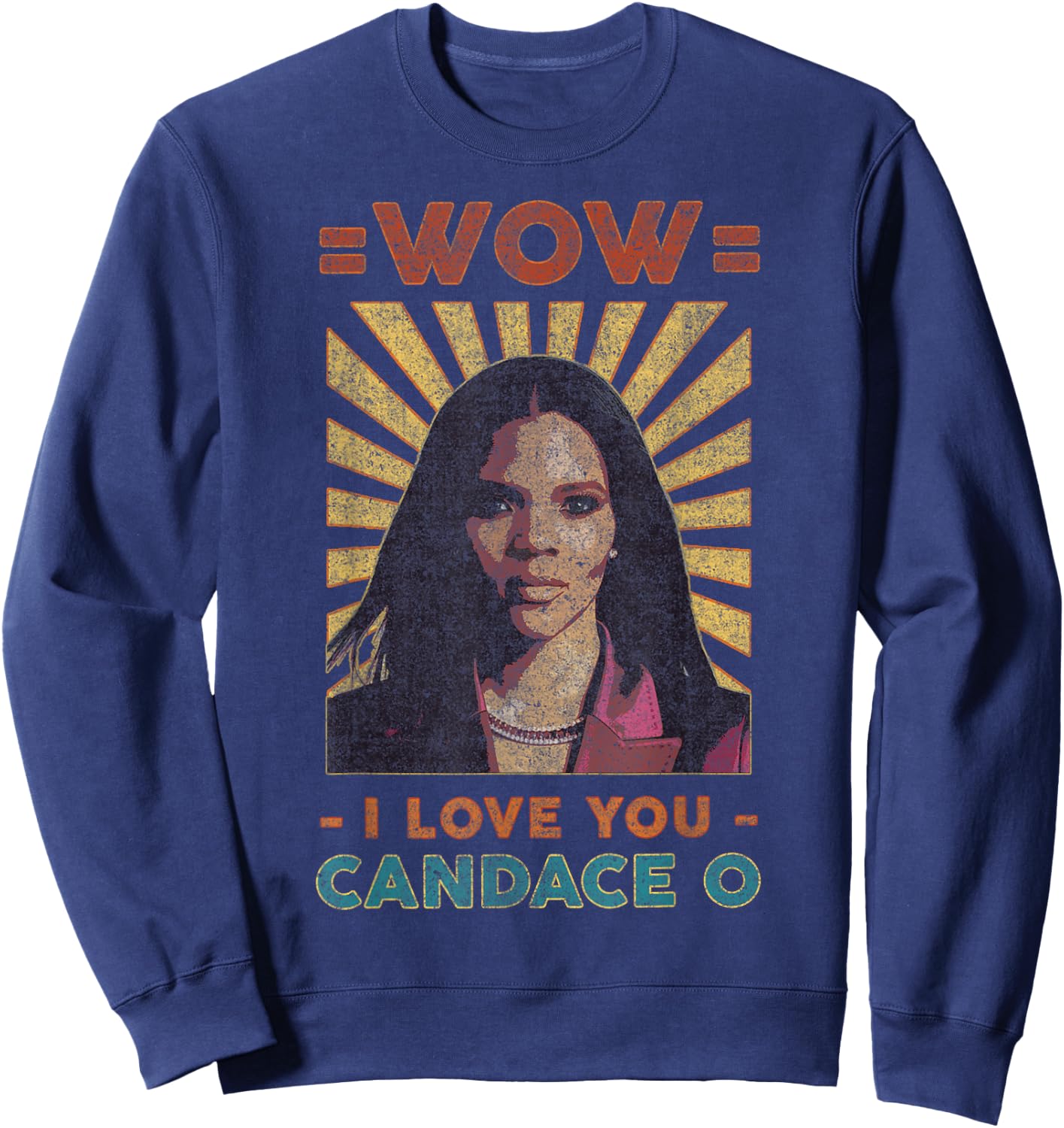 I Support Candace Owens for Republican President 2024, Retro Sweatshirt - Sweatshirt | Navy