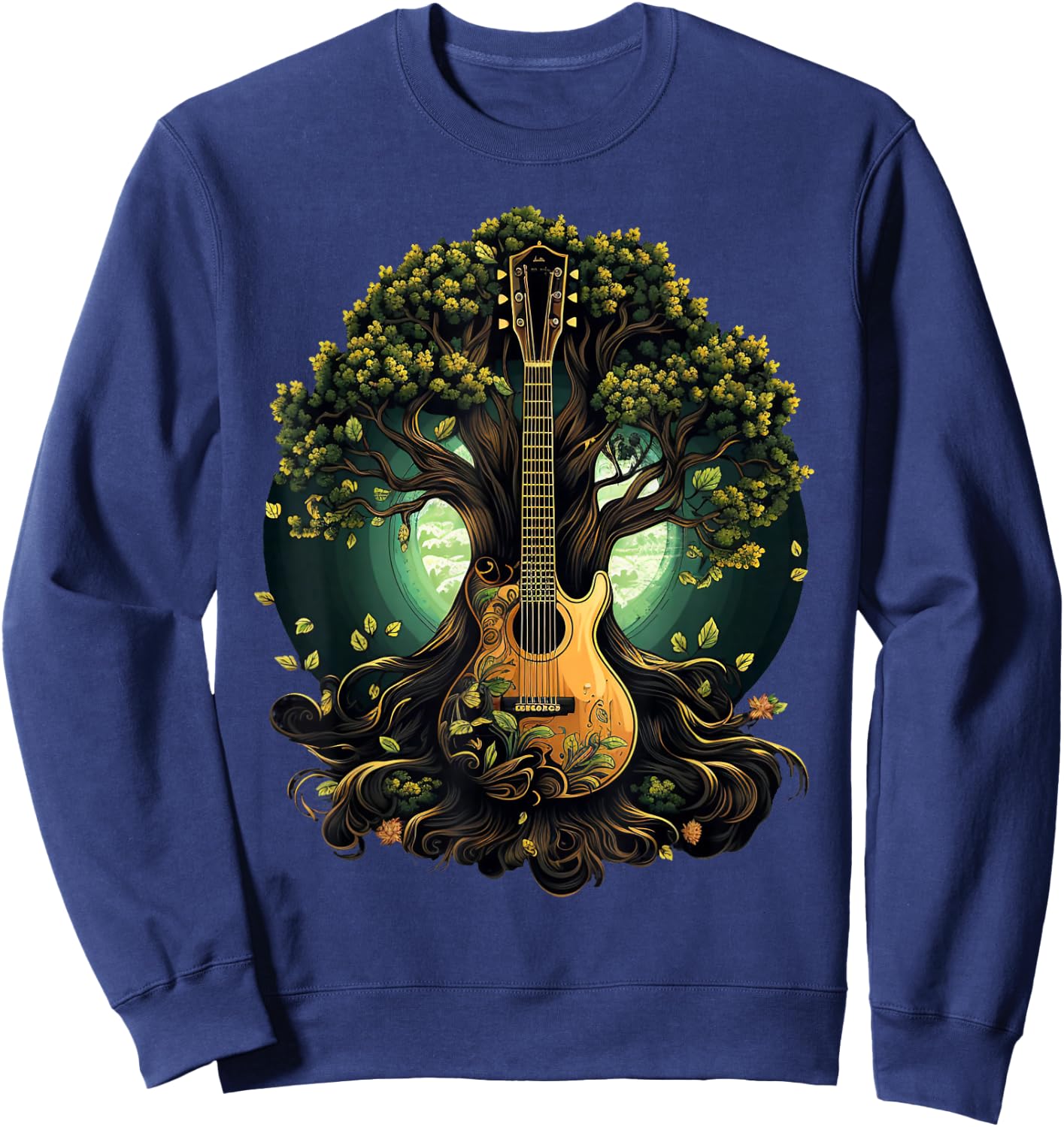 Acoustic Guitar Tree Of Life Sweatshirt - Sweatshirt | Navy
