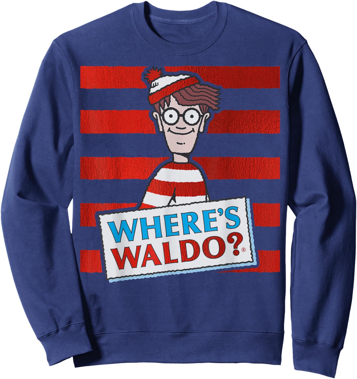 Where's Waldo Waldo Stripes Sweatshirt - Sweatshirt | Navy