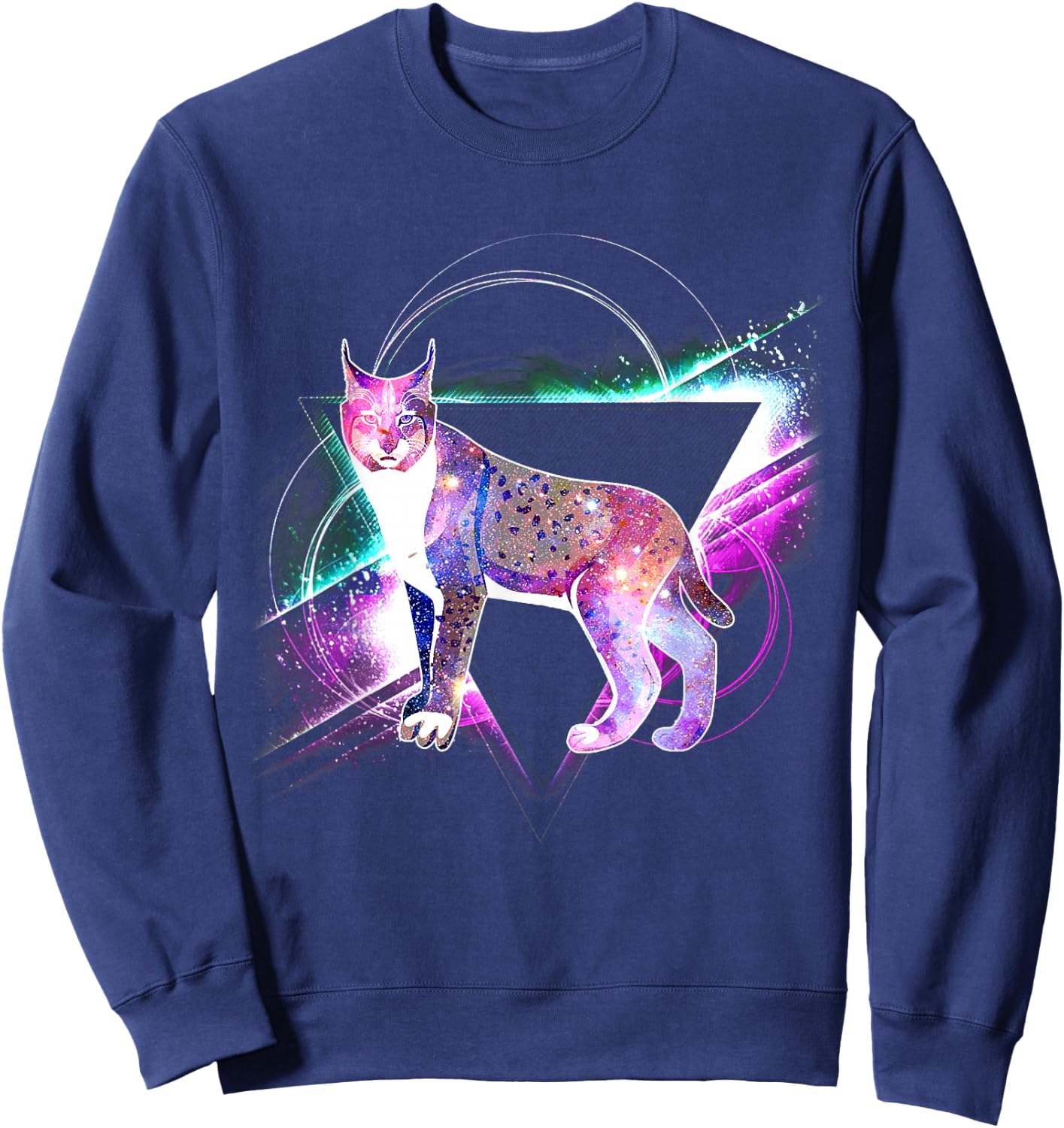 Aesthetic Galaxy Bobcat Sweatshirt - Sweatshirt | Navy