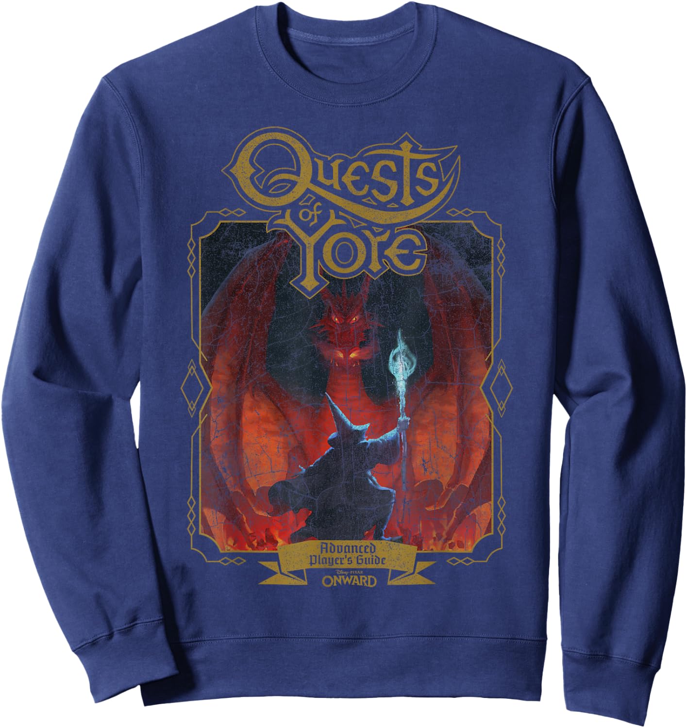 Disney Pixar Onward Quests Of Yore Advanced Player's Guide Sweatshirt - Sweatshirt | Navy