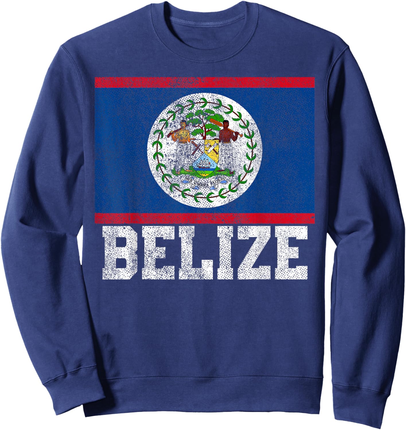 Belize Flag National Pride Roots Country Nation Souvenir Sweatshirt - Sweatshirt | Navy