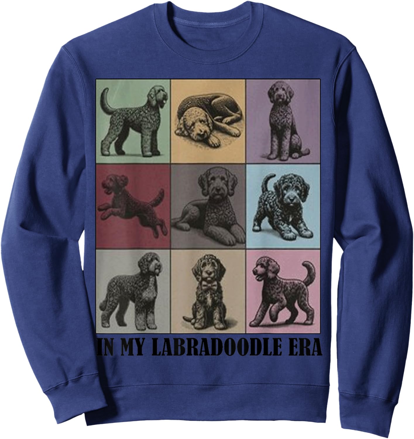 funny Dog Mama Quote In My Labradoodle Doodle Era Cool dog Sweatshirt - Sweatshirt | Navy