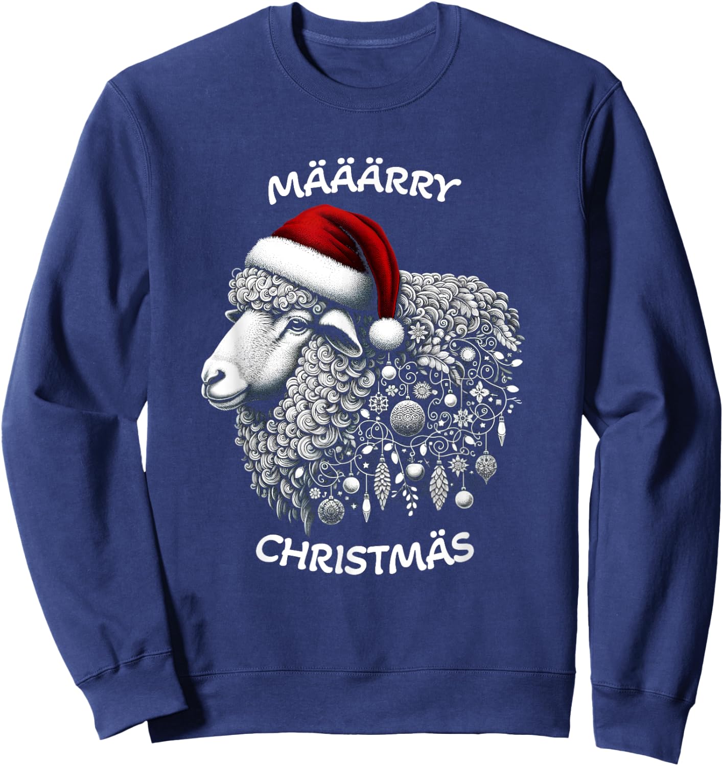 Merry Christmas Funny Holiday Christmas Party Sweatshirt - Sweatshirt | Navy