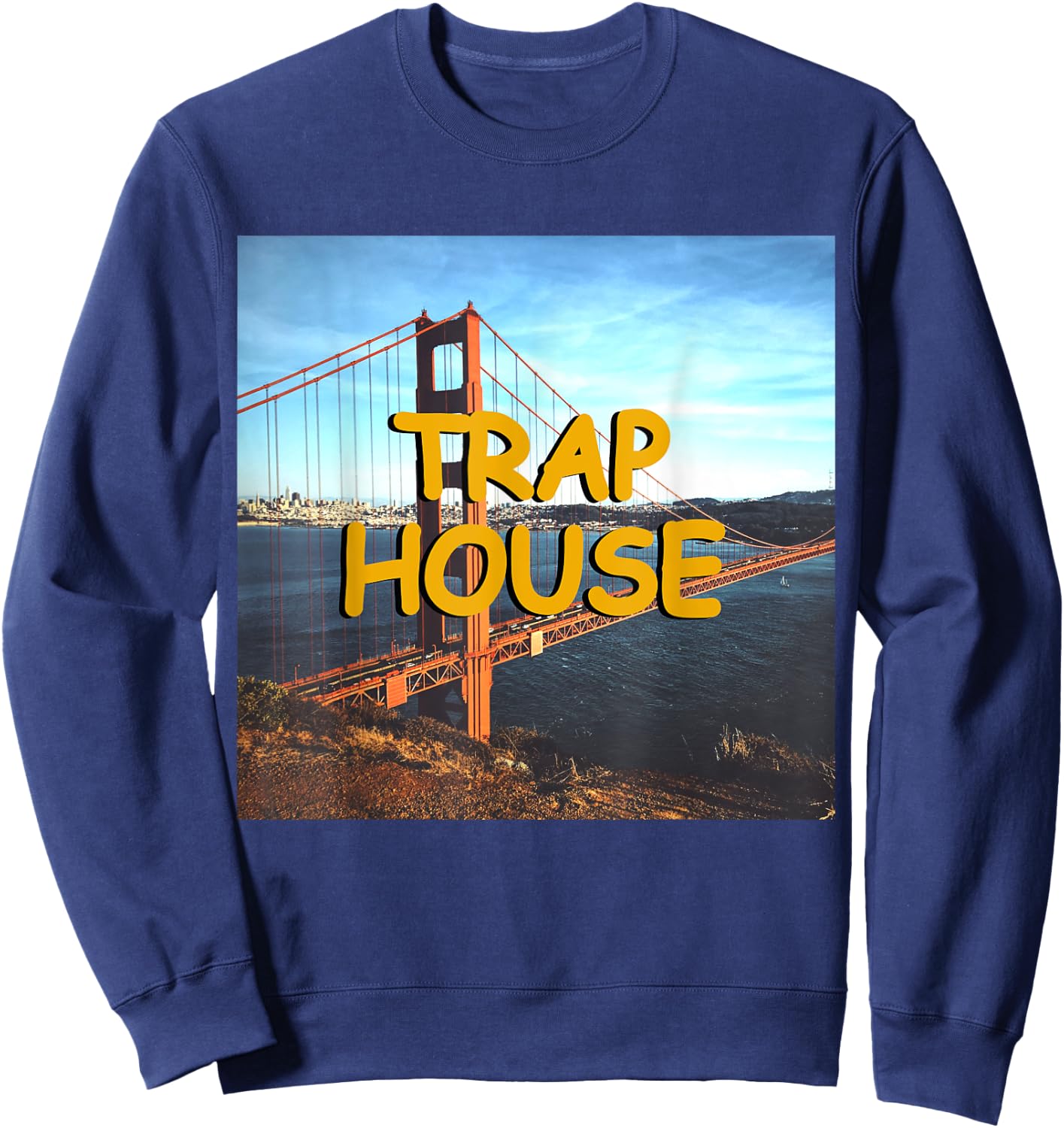 Trap House Hip Hop EDM Rave Music Festival Sweatshirt - Sweatshirt | Navy