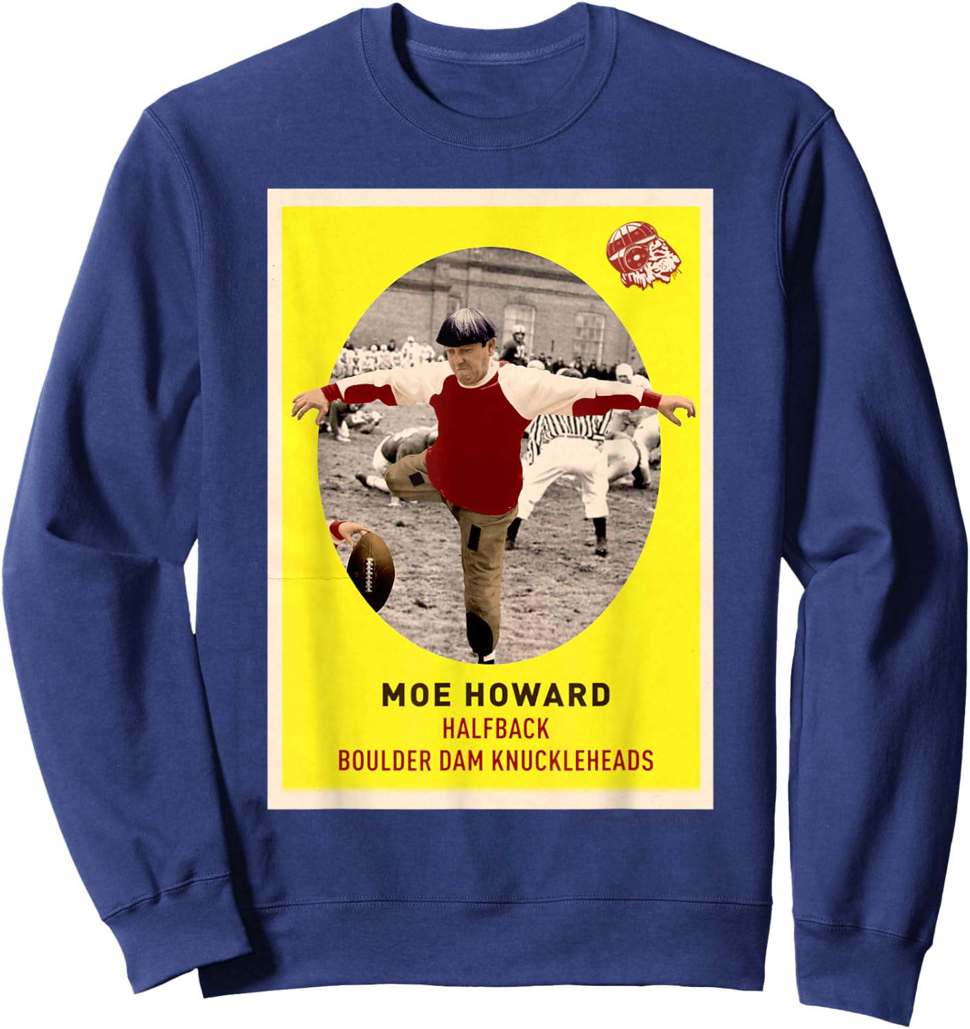 Moe - Knuckleheads Football Card Sweatshirt - Sweatshirt | Navy
