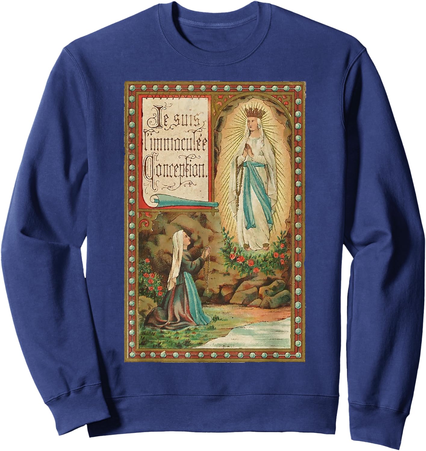 Immaculate Conception of Our Lady Lourdes Sweatshirt - Sweatshirt | Navy