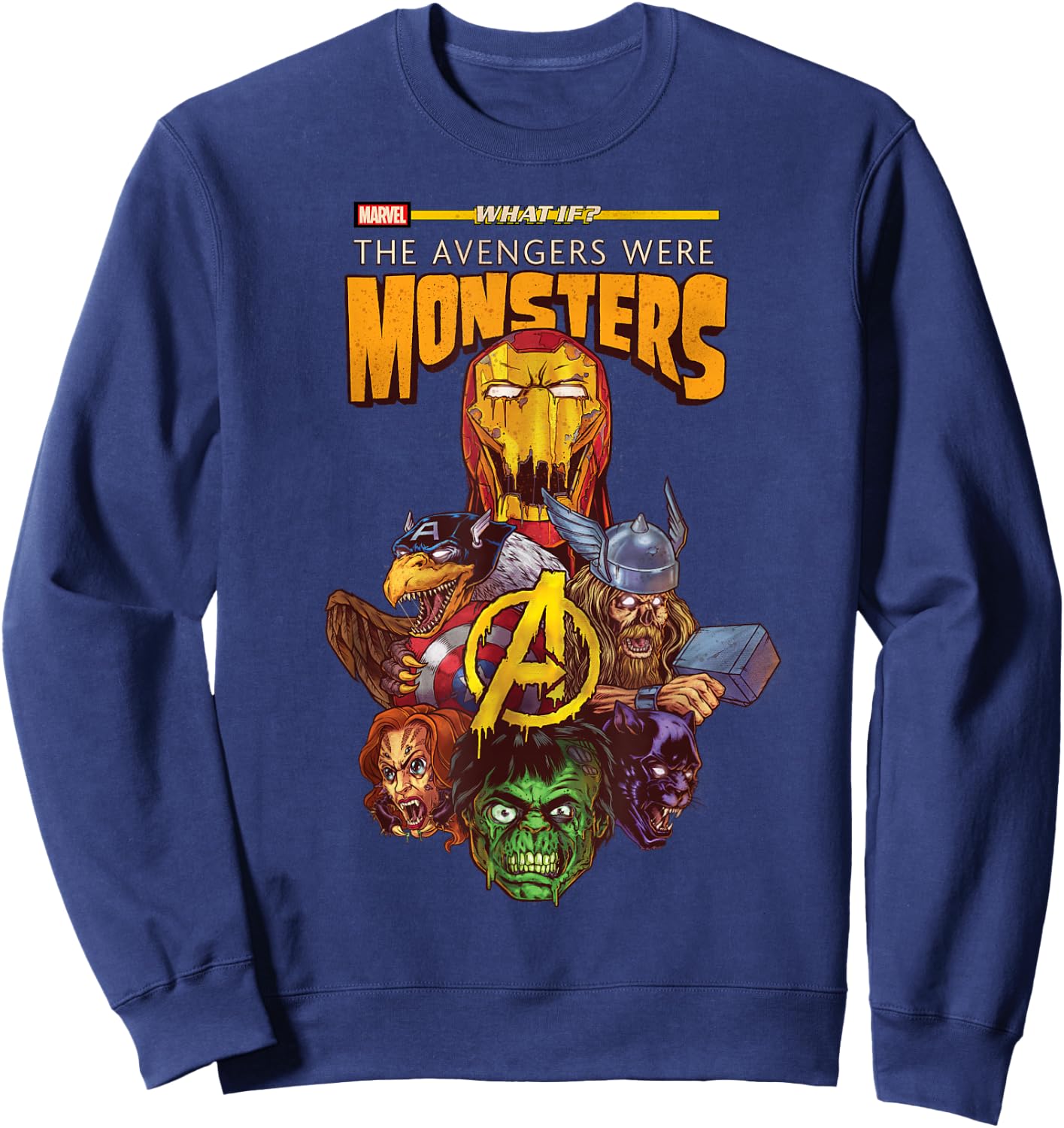 Marvel What If The Avengers were Monsters Sweatshirt - Sweatshirt | Navy