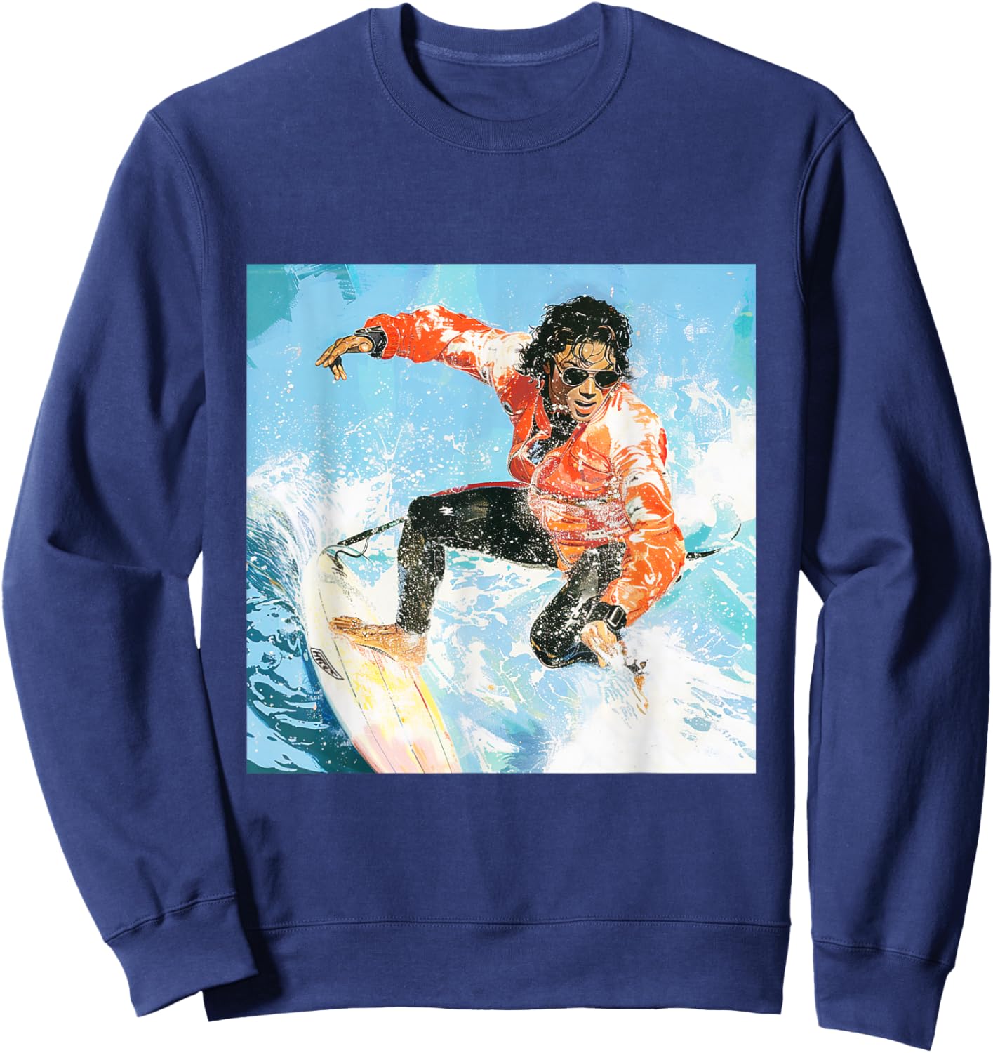 Michael Jackson Surfing 001 Sweatshirt - Sweatshirt | Navy