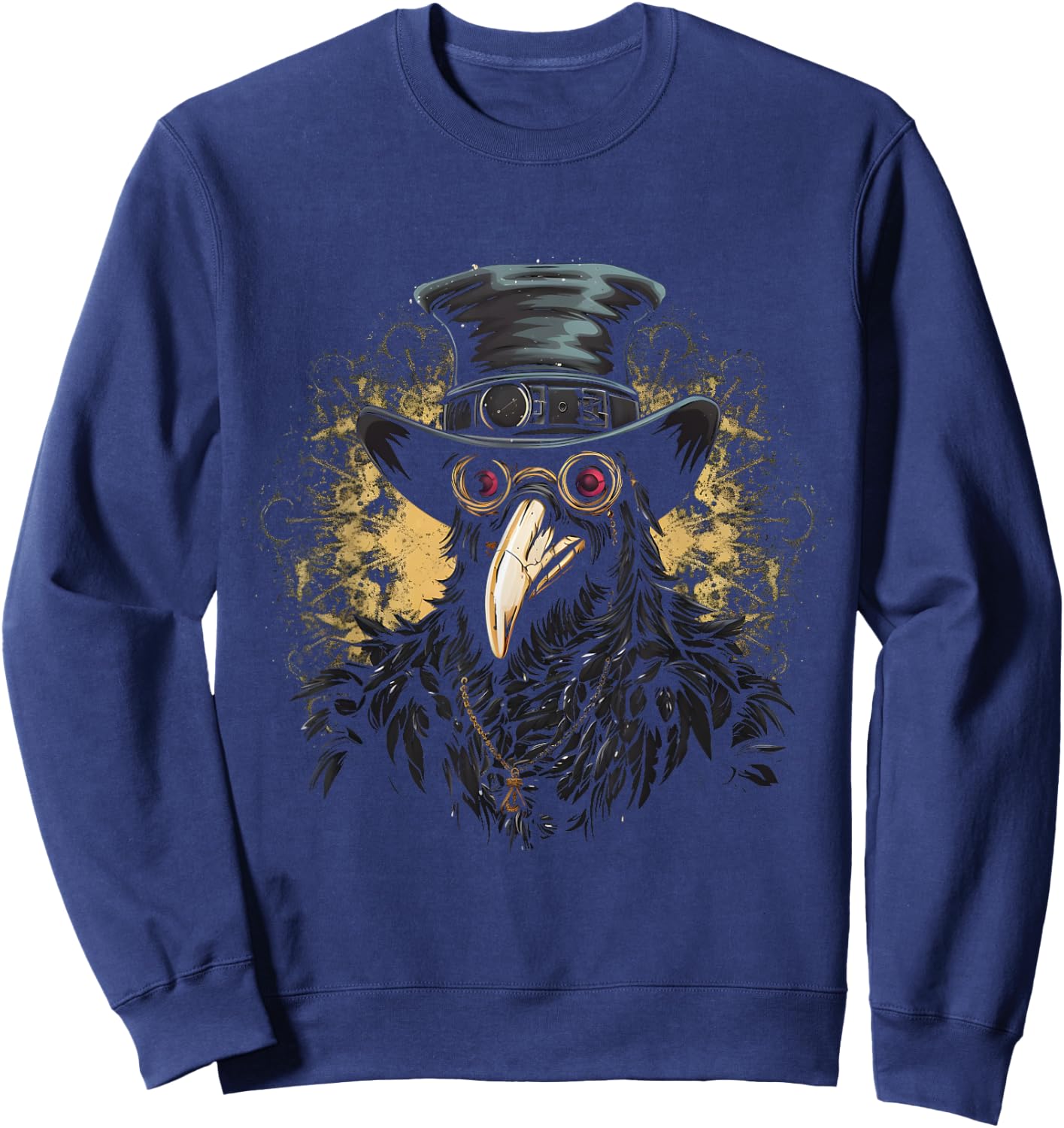 Plagued With Problems Plague Doctor Raven Sweatshirt - Sweatshirt | Navy