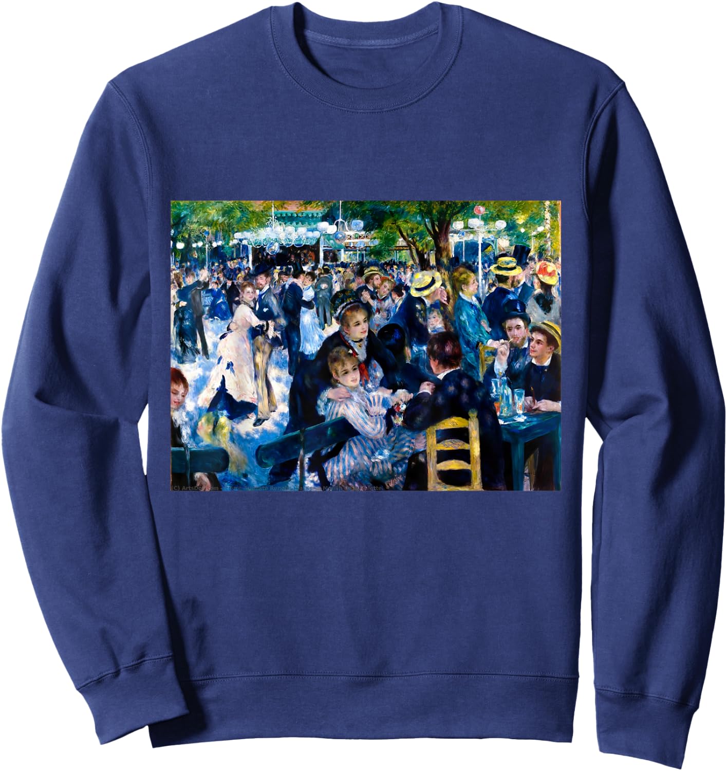 Dance at Moulin de la Galette | Pierre-Auguste Renoir Sweatshirt - Sweatshirt | Navy